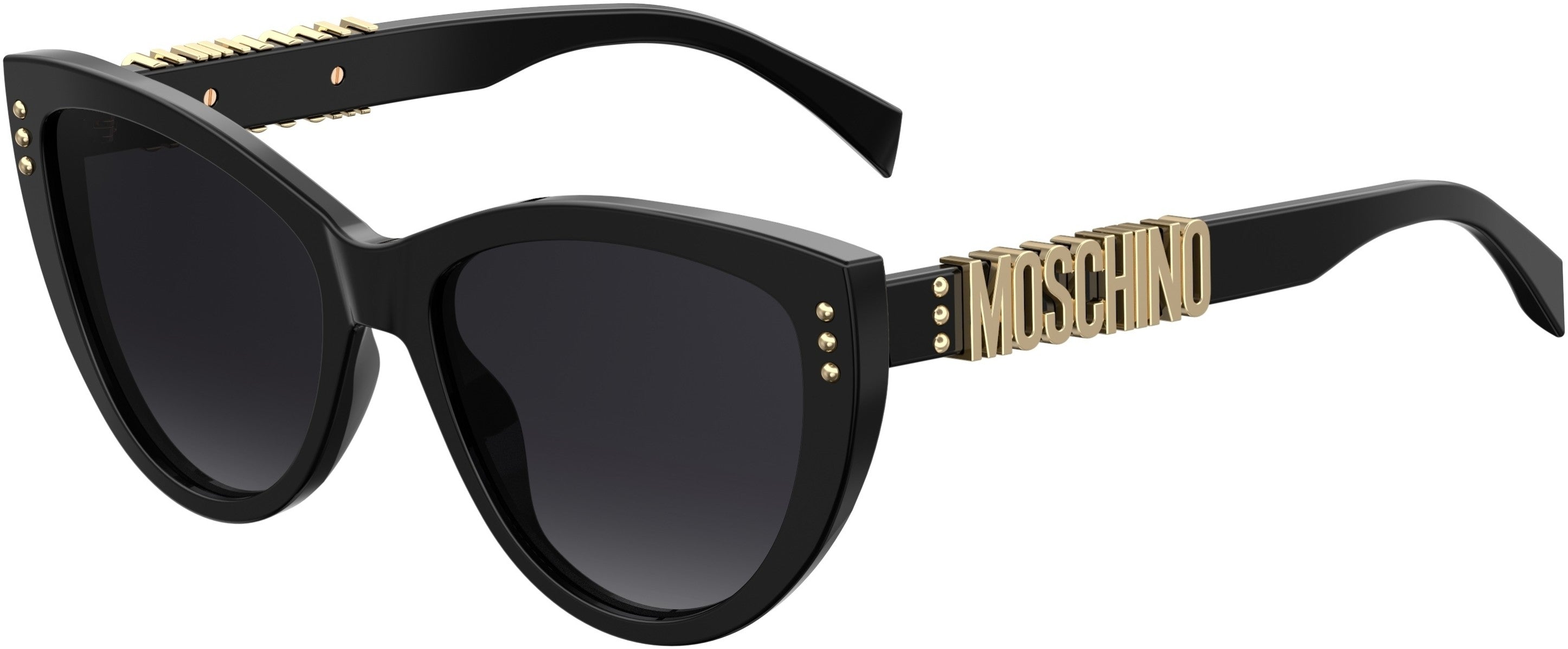 Moschino 018/S Cat Eye/butterfly Sunglasses 0807-0807 Black (9O Dark Gray Gradient)
