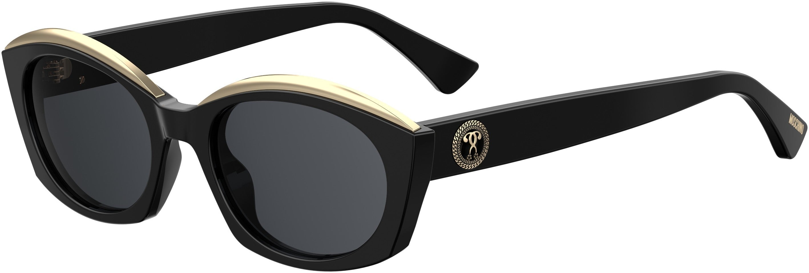 Moschino 032/S Rectangular Sunglasses 0807-0807 Black (IR Gray)