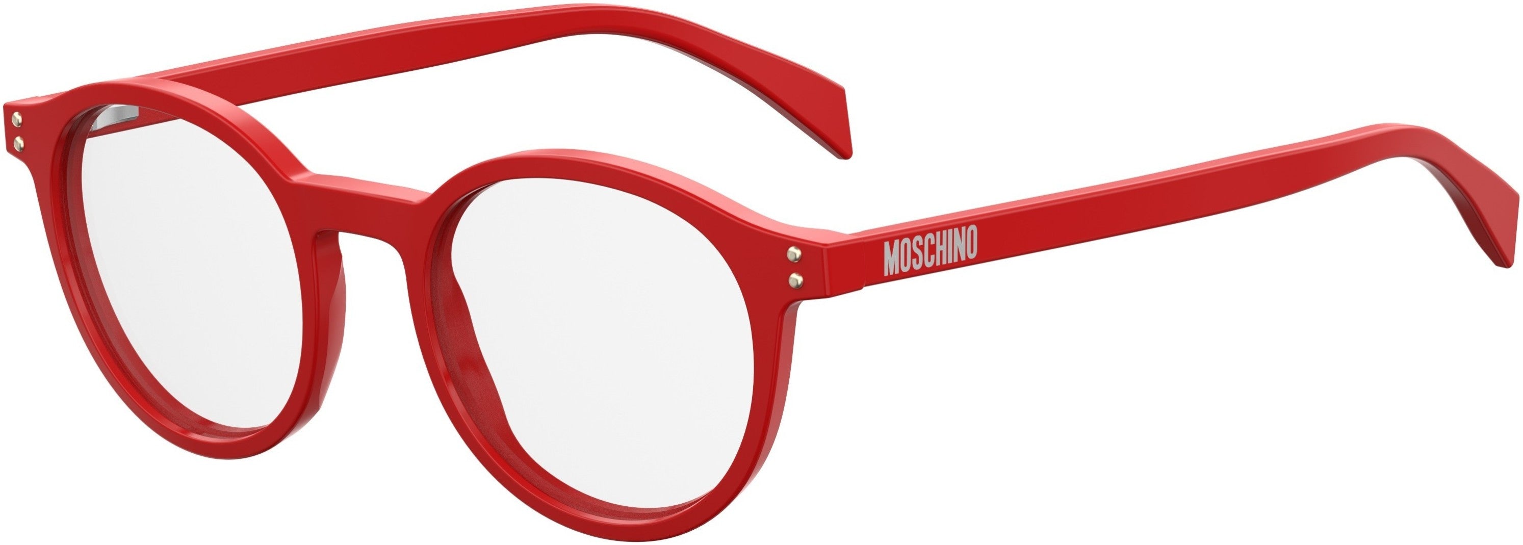 Moschino 502 Oval Modified Eyeglasses 0C9A-0C9A Red (00 Demo Lens)