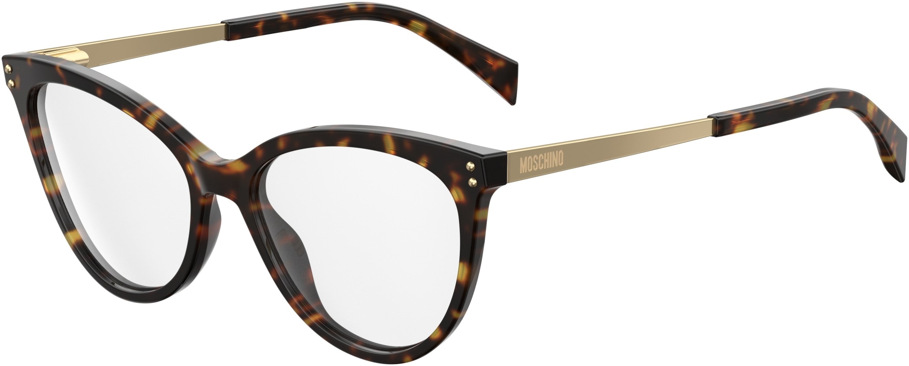 Moschino 503 Cat Eye/butterfly Eyeglasses 0086-0086 Dark Havana (00 Demo Lens)