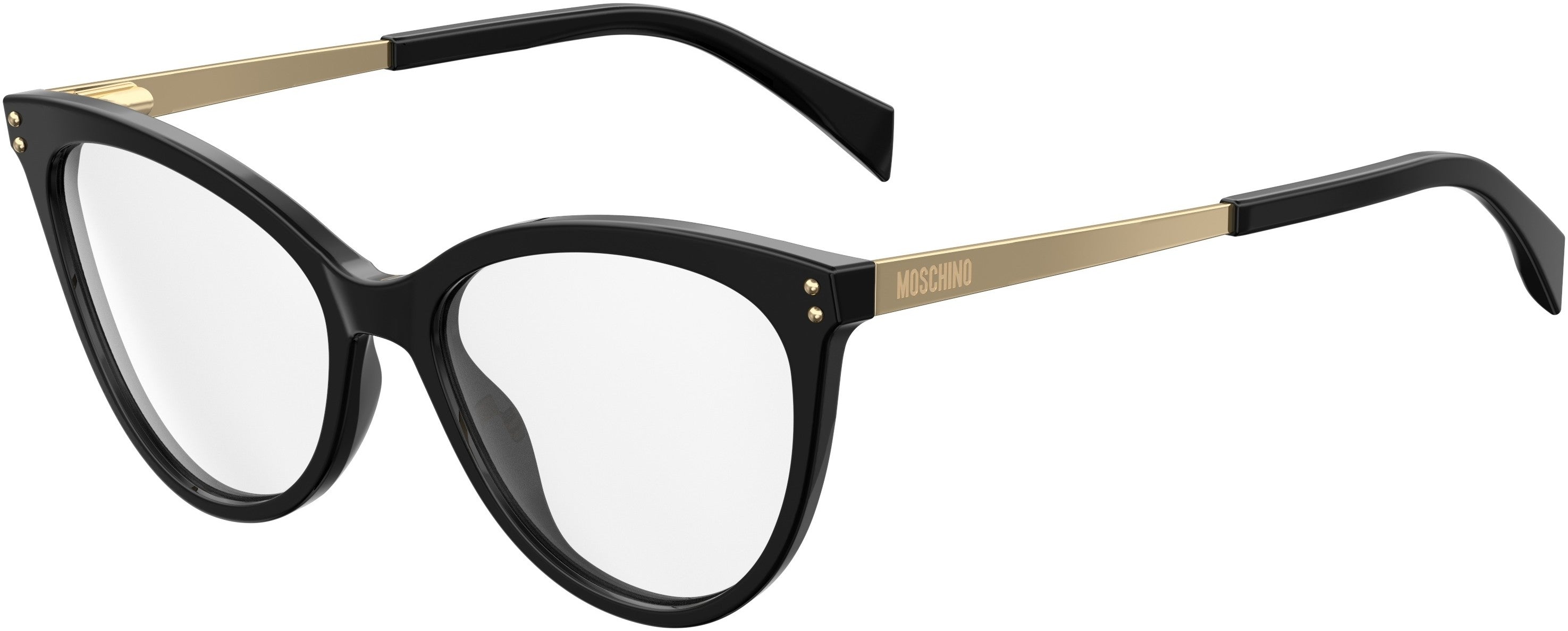 Moschino 503 Cat Eye/butterfly Eyeglasses 0807-0807 Black (00 Demo Lens)