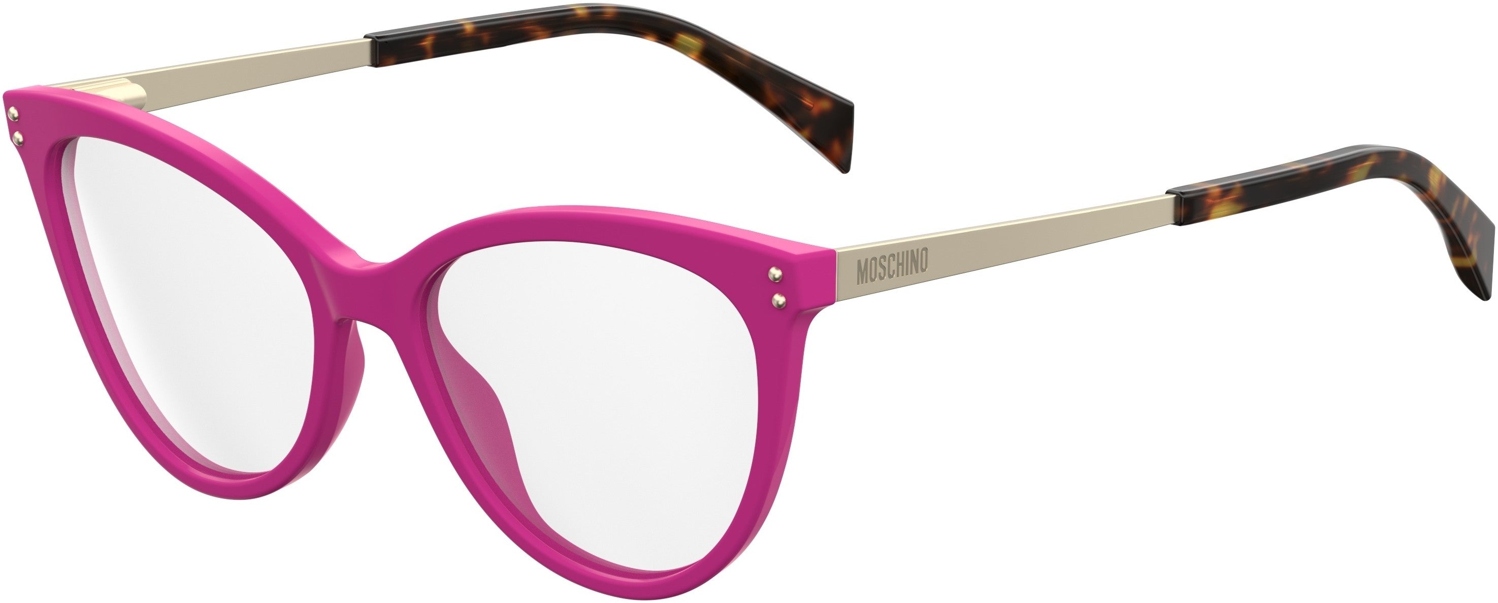 Moschino 503 Cat Eye/butterfly Eyeglasses 0MU1-0MU1 Fuchsia (00 Demo Lens)