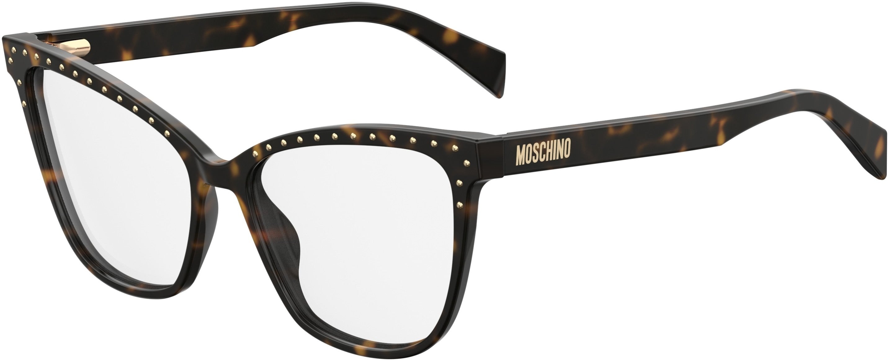 Moschino 505 Cat Eye/butterfly Eyeglasses 0086-0086 Dark Havana (00 Demo Lens)