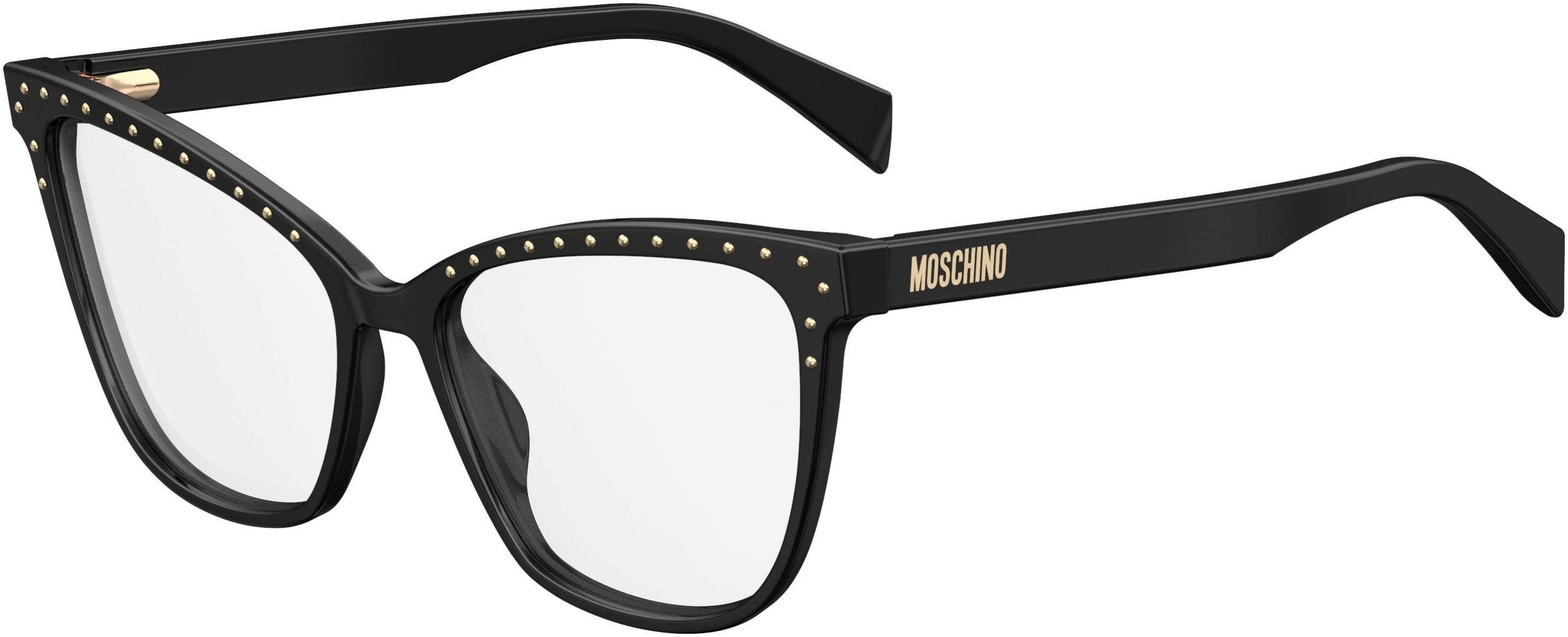 Moschino 505 Cat Eye/butterfly Eyeglasses 0807-0807 Black (00 Demo Lens)
