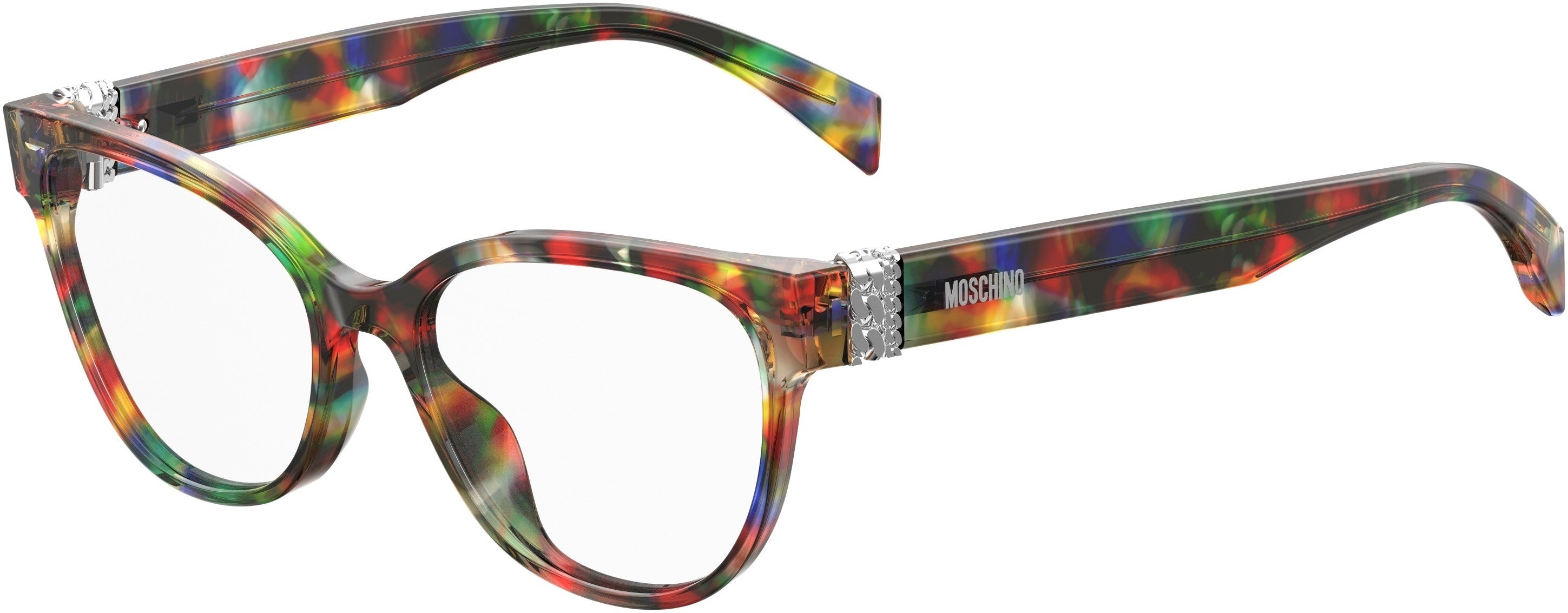 Moschino 509 Oval Modified Eyeglasses 0F74-0F74 Purple Blmkor (00 Demo Lens)