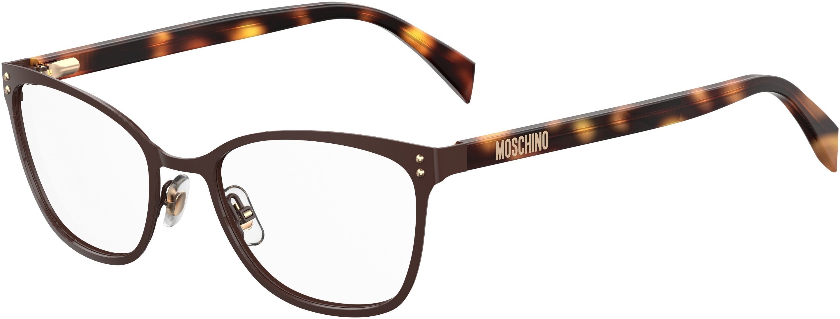Moschino 511 Square Eyeglasses 009Q-009Q Brown (00 Demo Lens)