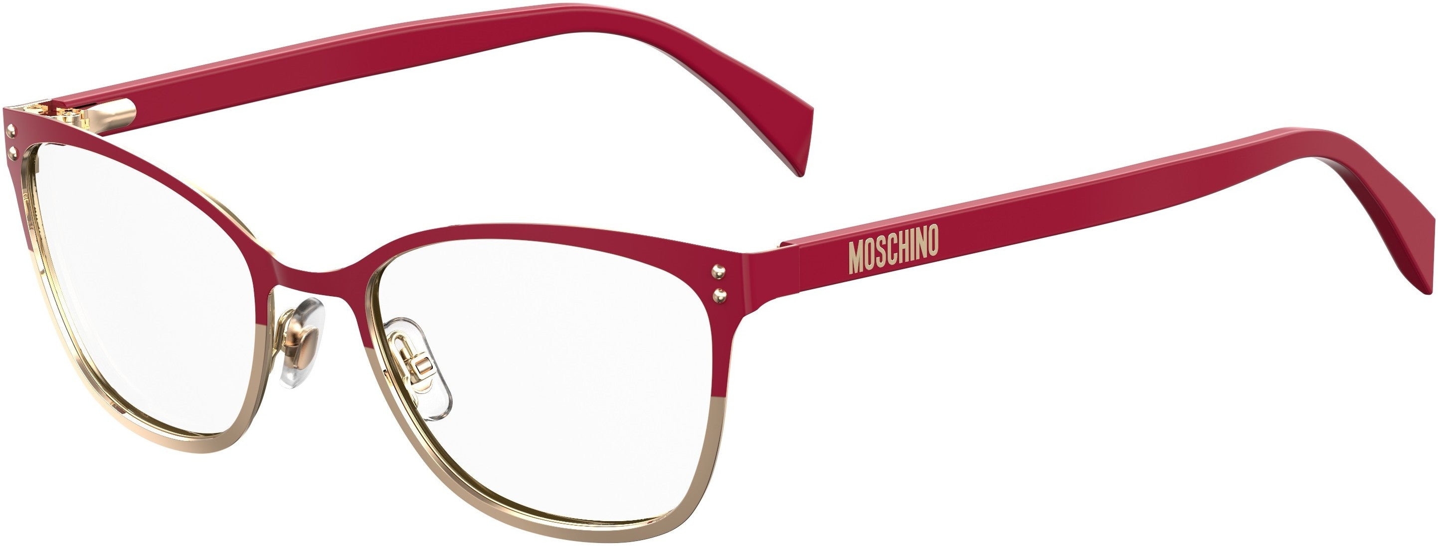 Moschino 511 Square Eyeglasses 08CQ-08CQ Cherry (00 Demo Lens)