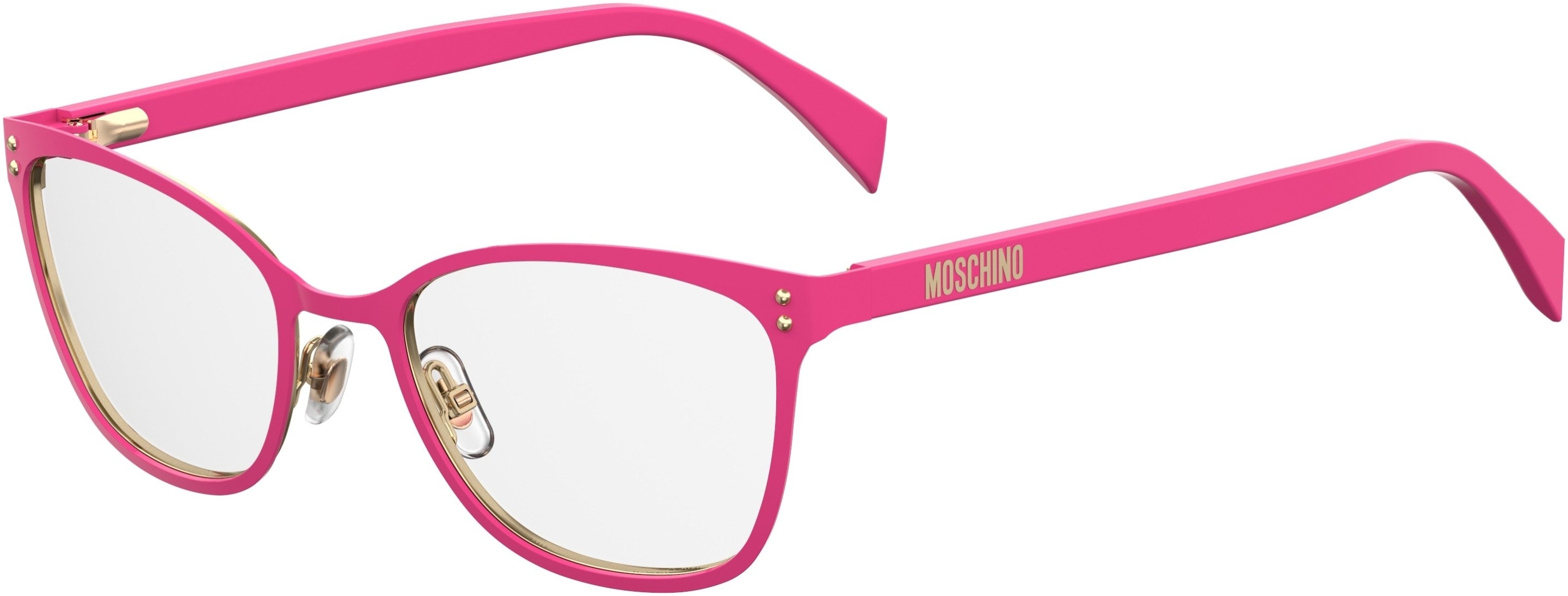 Moschino 511 Square Eyeglasses 0MU1-0MU1 Fuchsia (00 Demo Lens)