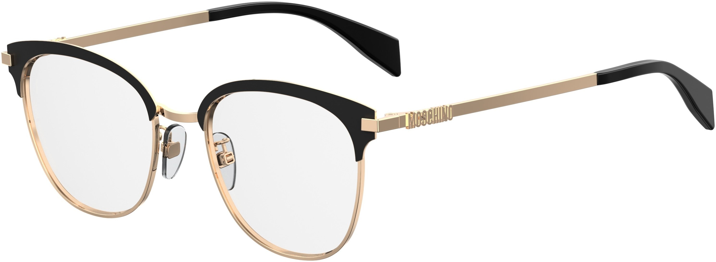 Moschino 523/F Square Eyeglasses 0807-0807 Black (00 Demo Lens)