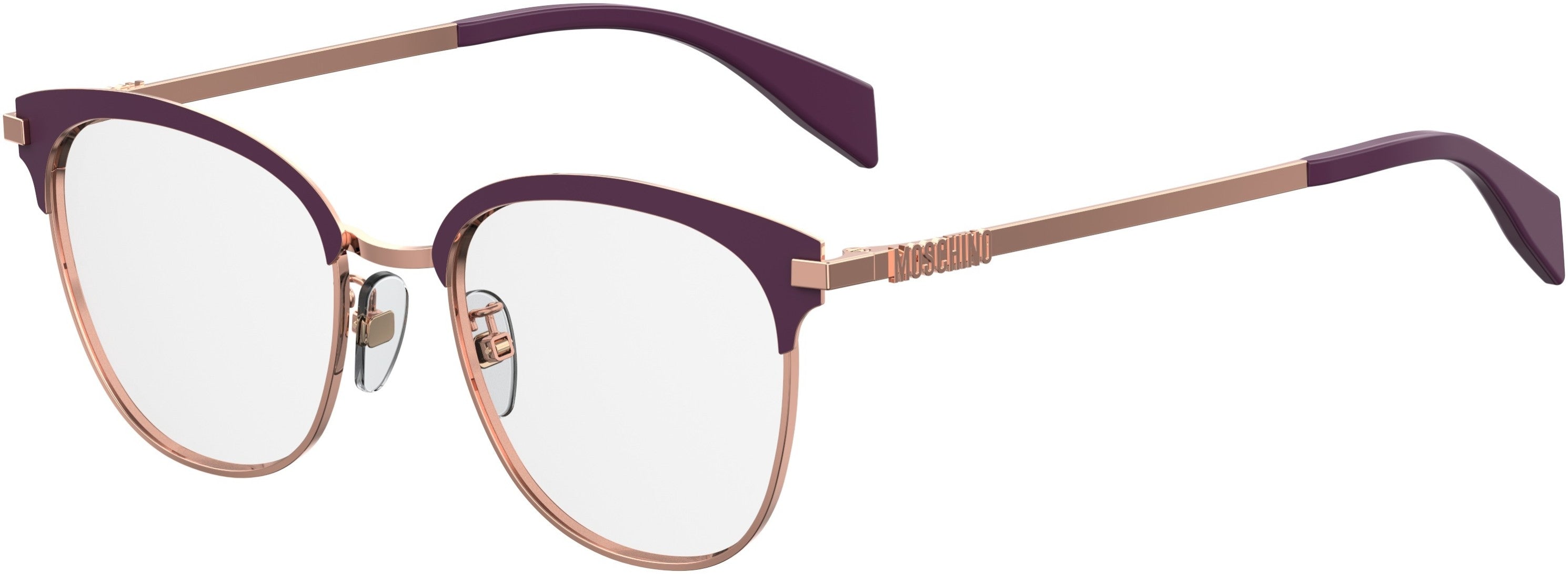 Moschino 523/F Square Eyeglasses 0QHO-0QHO Cyclamen (00 Demo Lens)
