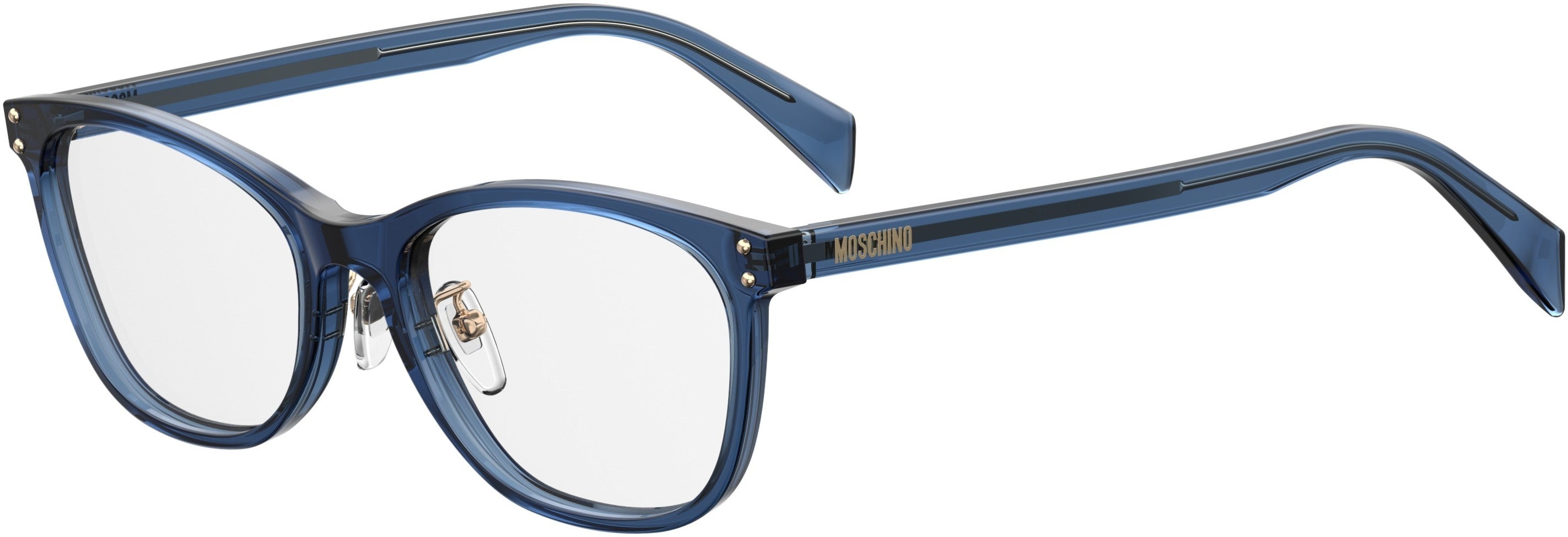 Moschino 540/F Rectangular Eyeglasses 0PJP-0PJP Blue (00 Demo Lens)