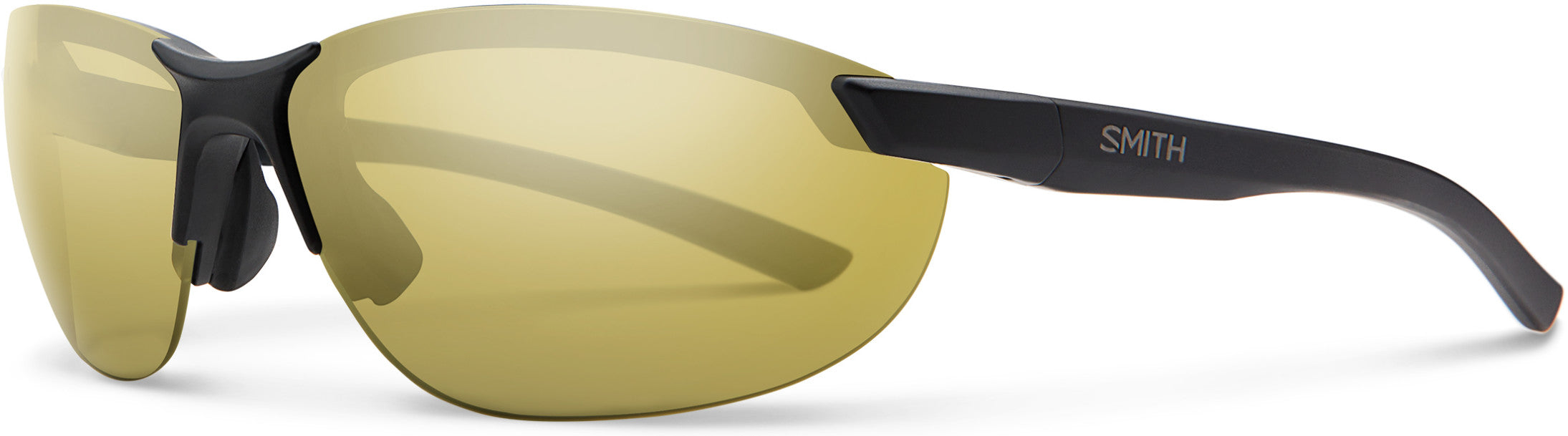 Smith Parallel 2 Oval Modified Sunglasses 0003-0003 Matte Black (A2 Gold Mirror Pz)