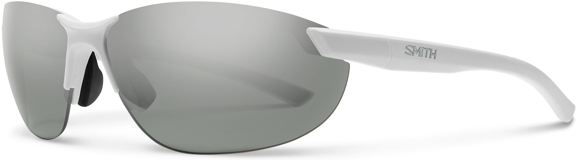Smith Parallel 2 Oval Modified Sunglasses 06HT-06HT Matte White (XN Silver Mirror Pz)