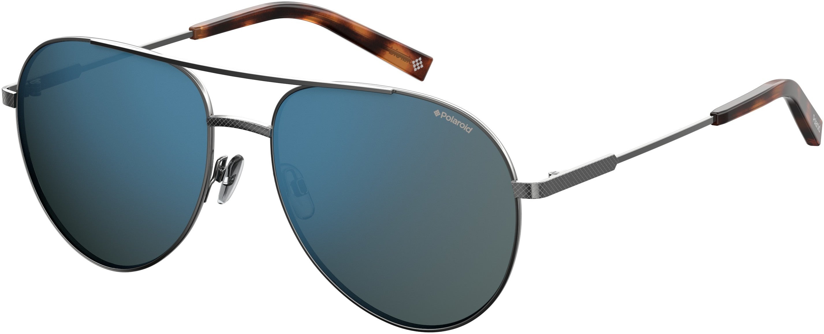Polaroid Core Polaroid 2069/F/s/X Aviator Sunglasses 06LB-06LB Ruthenium (5X Blue Mirror Pz)