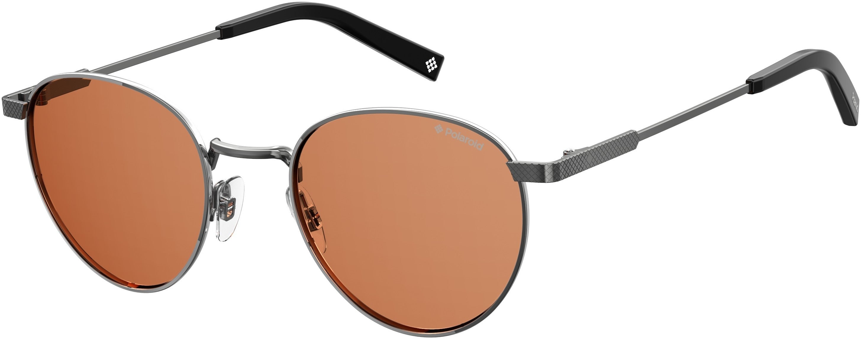 Polaroid Core Polaroid 2082/S/X Oval Modified Sunglasses 06LB-06LB Ruthenium (HE Copper Polarized)
