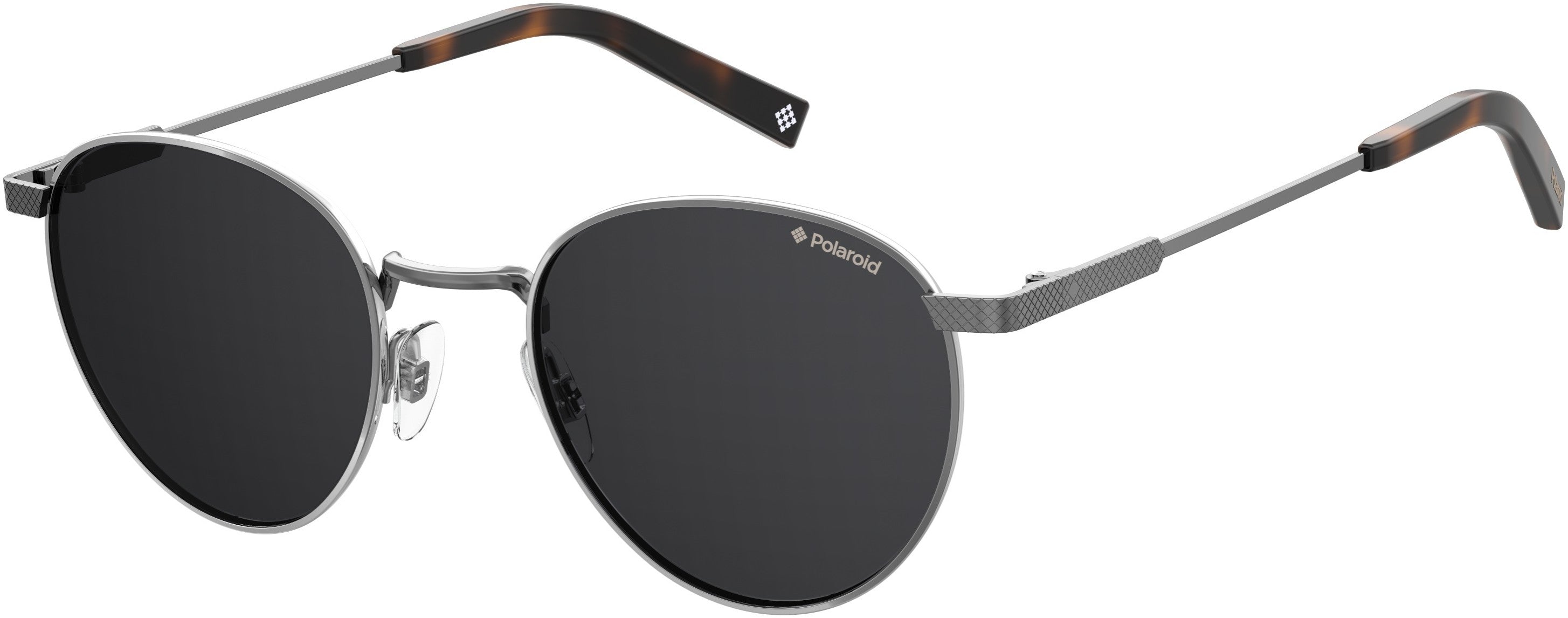 Polaroid Core Polaroid 2082/S/X Oval Modified Sunglasses 0KJ1-0KJ1 Dark Ruthenium (M9 Gray Pz)