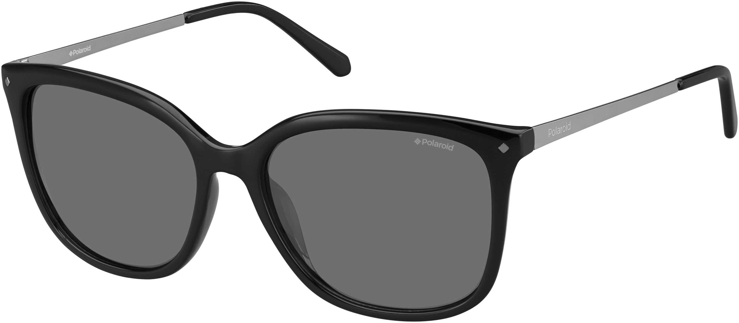 Polaroid Core Polaroid 4043/S Rectangular Sunglasses 0CVS-0CVS Black Ruthenium (Y2 Gray Polarized)