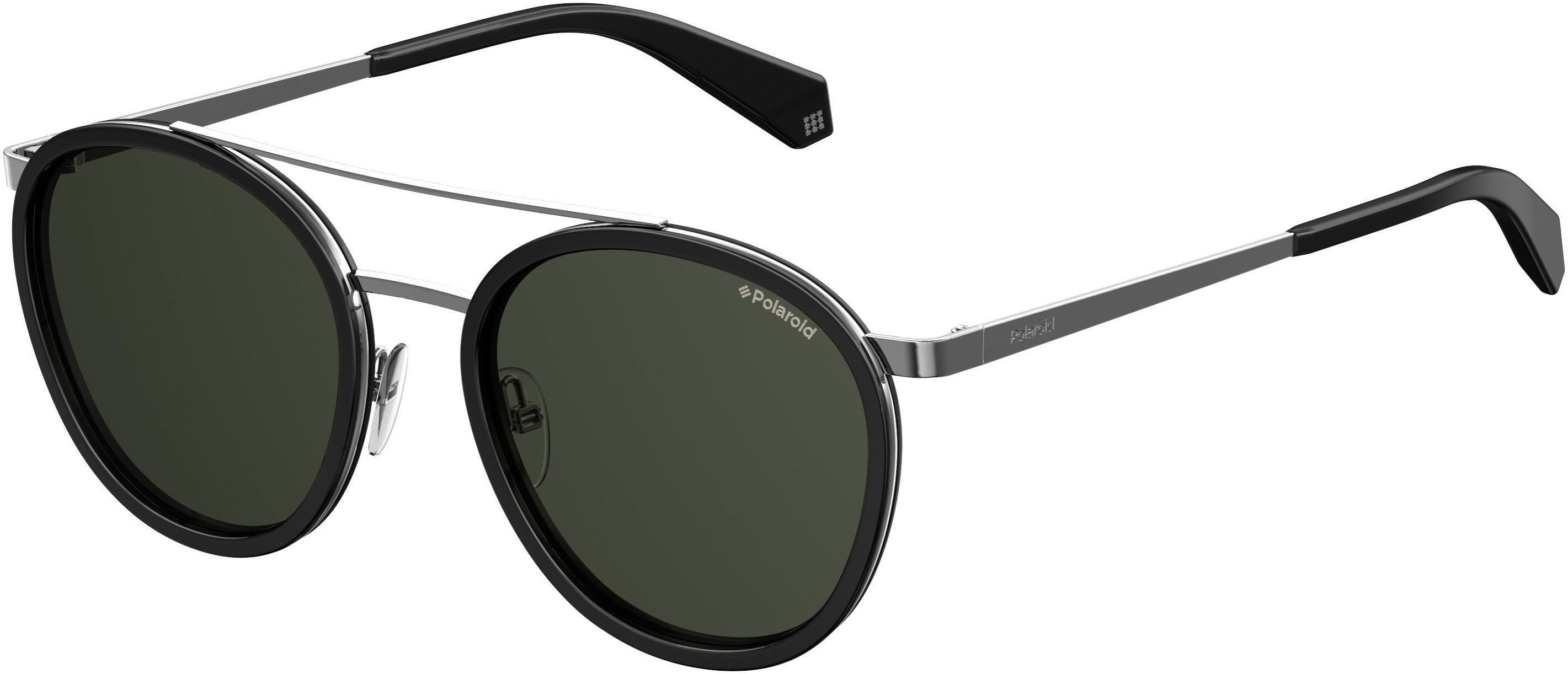 Polaroid Core Polaroid 6032/S Oval Modified Sunglasses 0807-0807 Black (M9 Gray Pz)