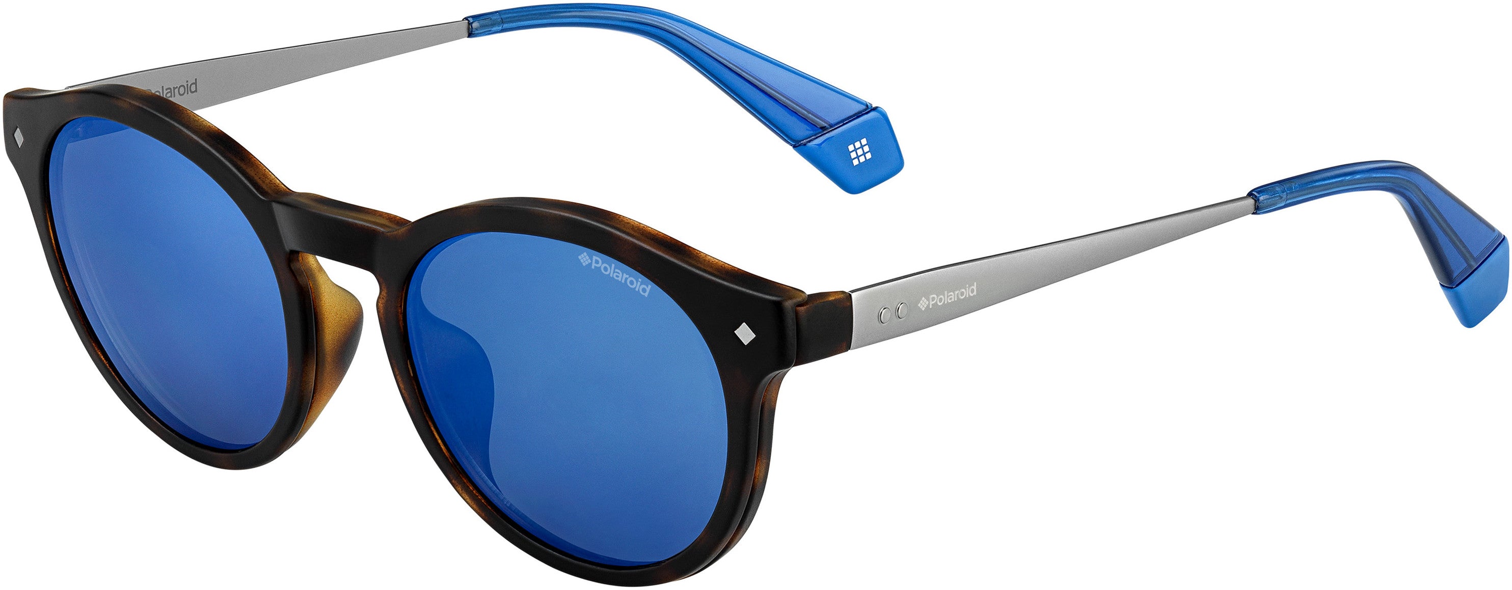Polaroid Core Polaroid 6081/G/cs Tea Cup Sunglasses 0IPR-0IPR Havana Blue (5X Blue Mirror Pz)