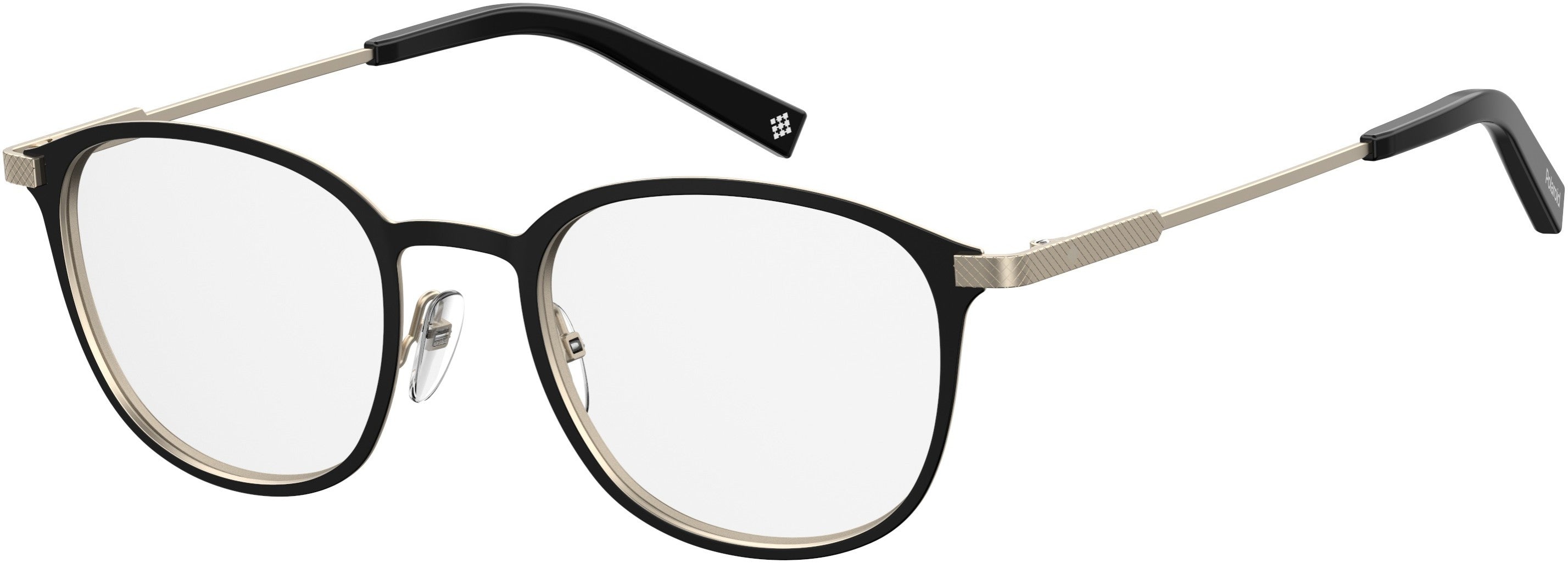 Polaroid Core Polaroid D 351 Square Eyeglasses 0807-0807 Black (00 Demo Lens)