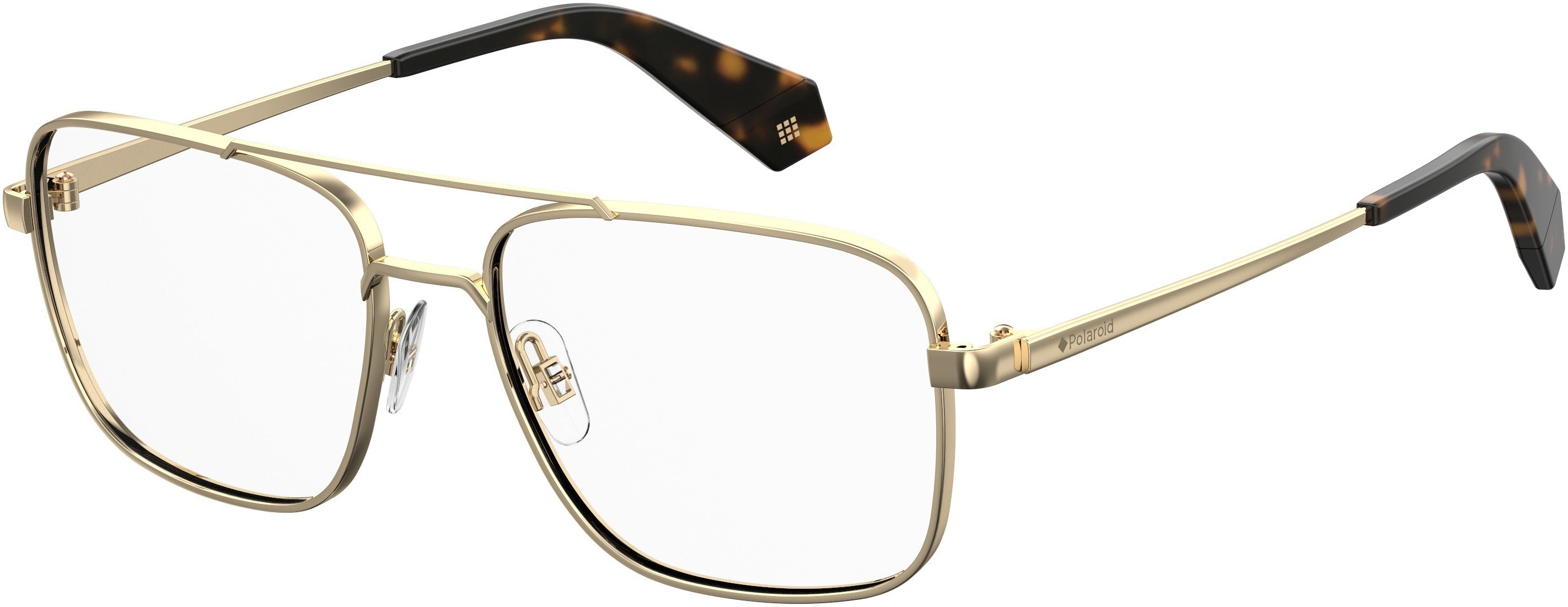 Polaroid Core Polaroid D 359/G Rectangular Eyeglasses 0J5G-0J5G Gold (00 Demo Lens)