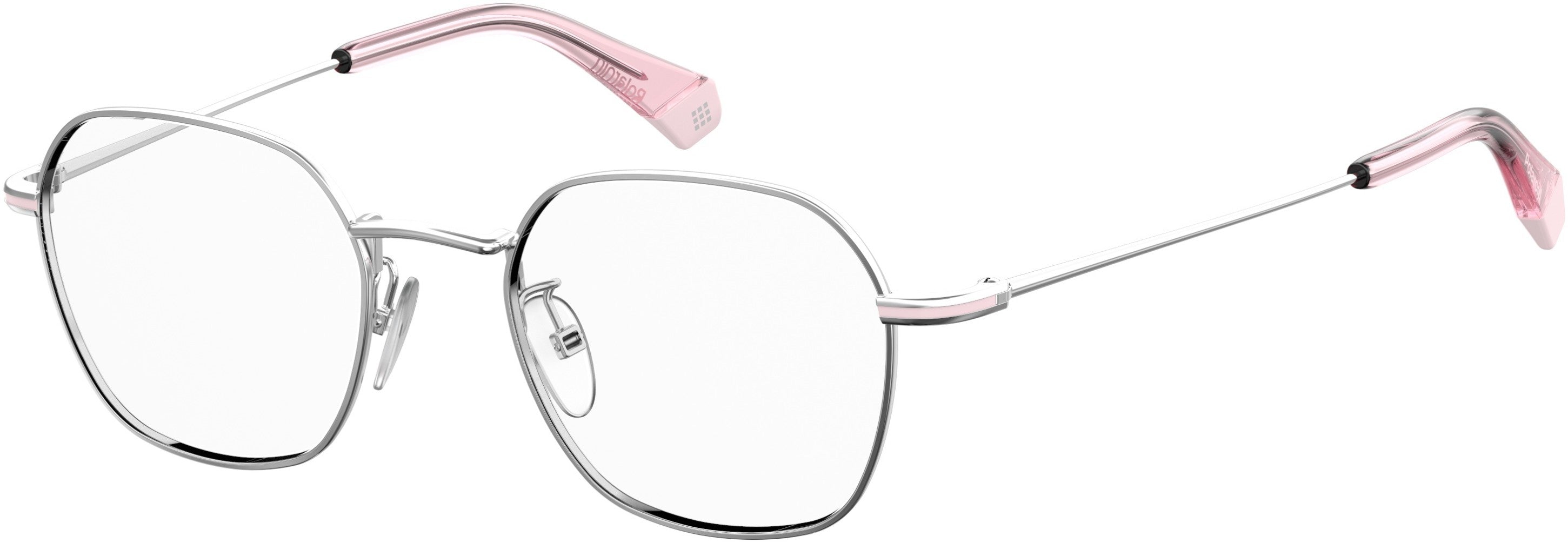 Polaroid Core Polaroid D 360/G Square Eyeglasses 0AVB-0AVB Silver Pink (00 Demo Lens)