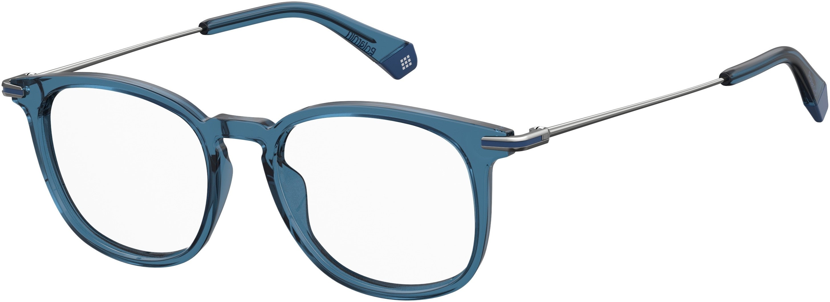 Polaroid Core Polaroid D 363/G Square Eyeglasses 0DTY-0DTY Blue Ruthenium (00 Demo Lens)