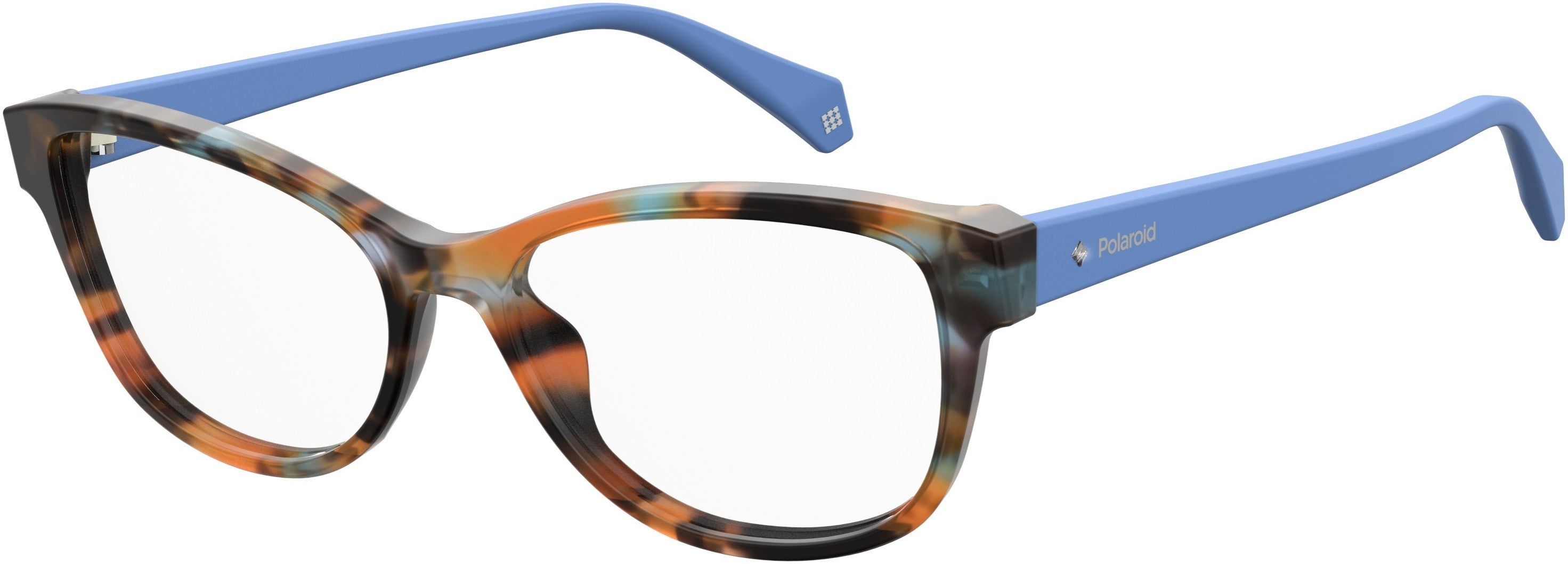 Polaroid Core Polaroid D 370 Cat Eye/butterfly Eyeglasses 0R8M-0R8M Azure Havana (00 Demo Lens)
