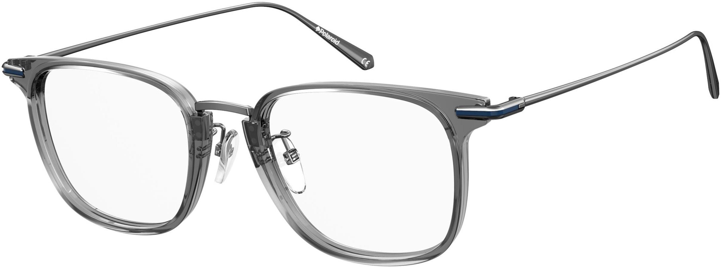 Polaroid Core Polaroid D 384G Rectangular Eyeglasses 0XW0-0XW0 Blue Gray (00 Demo Lens)