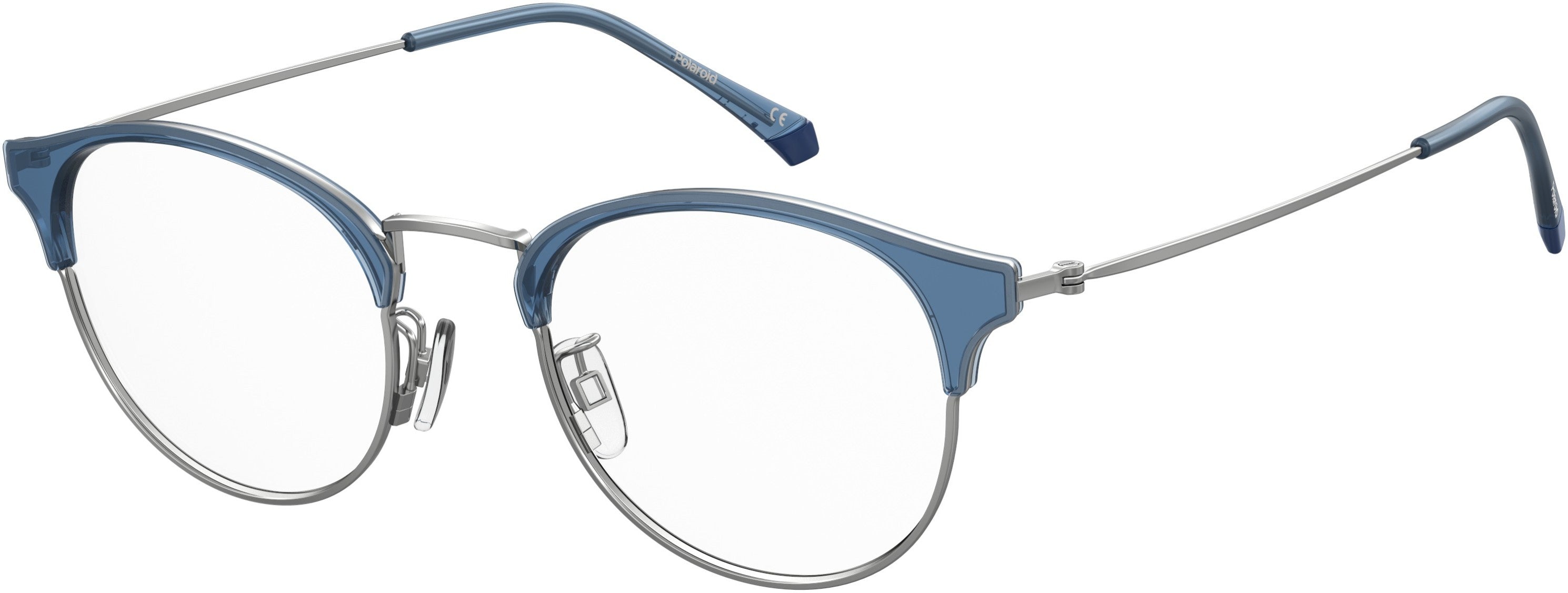Polaroid Core Polaroid D 404/G Oval Modified Eyeglasses 0PJP-0PJP Blue (00 Demo Lens)