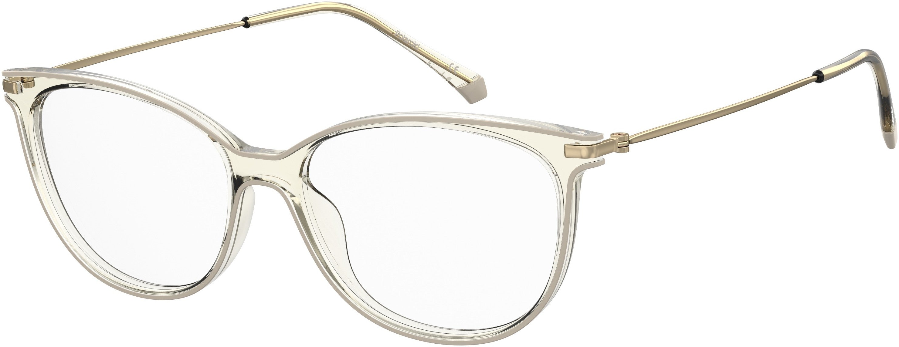 Polaroid Core Polaroid D 415 Cat Eye/butterfly Eyeglasses 010A-010A Beige (00 Demo Lens)