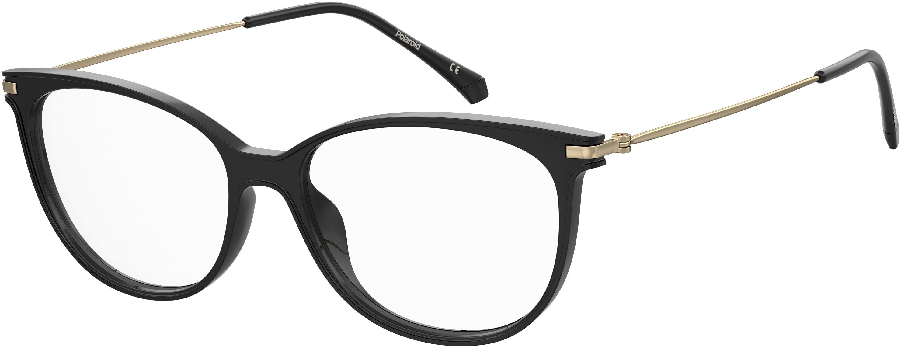 Polaroid Core Polaroid D 415 Cat Eye/butterfly Eyeglasses 0807-0807 Black (00 Demo Lens)