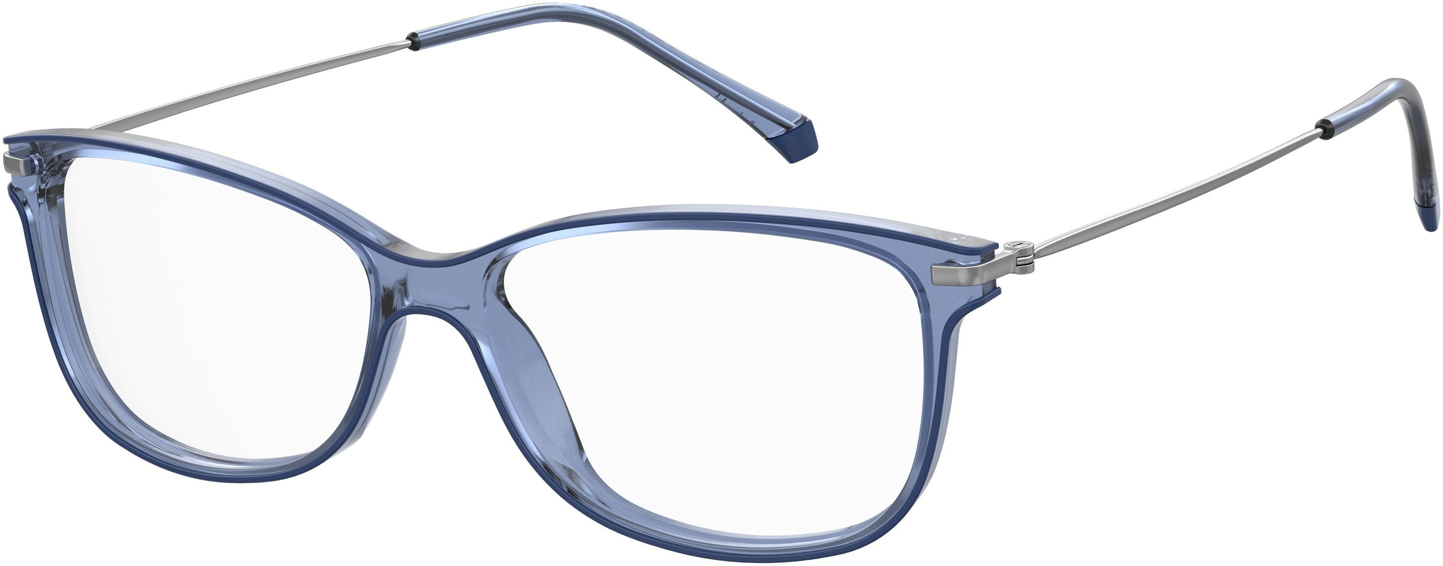 Polaroid Core Polaroid D 416 Rectangular Eyeglasses 0MVU-0MVU Azure (00 Demo Lens)