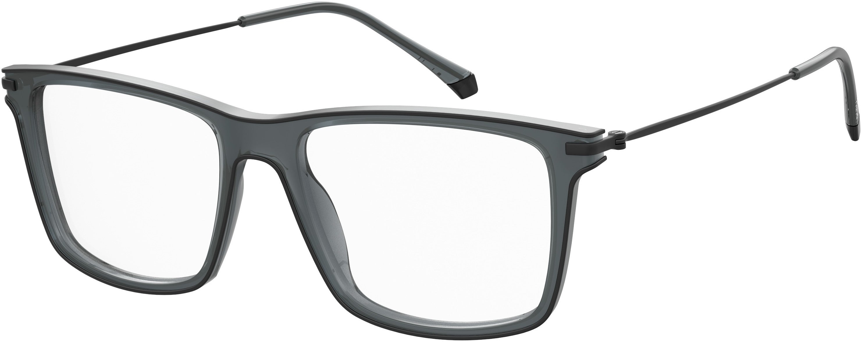 Polaroid Core Polaroid D 414 Rectangular Eyeglasses 0KB7-0KB7 Gray (00 Demo Lens)