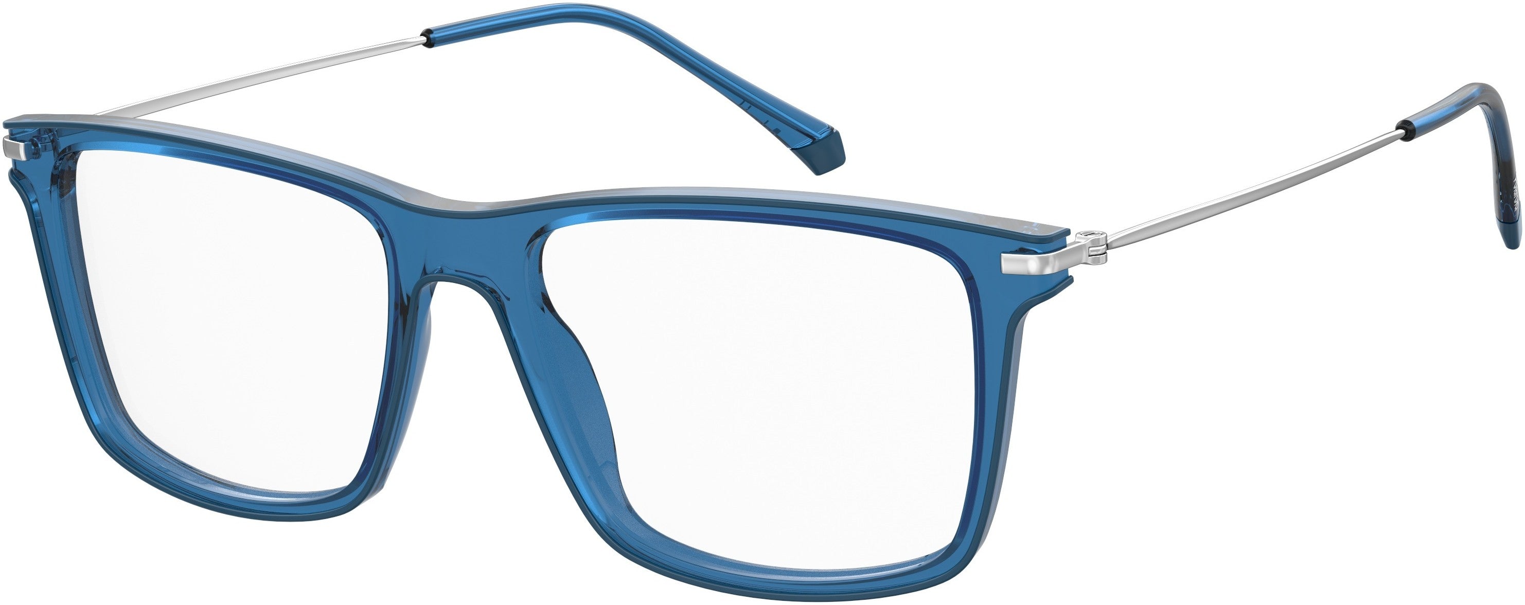 Polaroid Core Polaroid D 414 Rectangular Eyeglasses 0PJP-0PJP Blue (00 Demo Lens)
