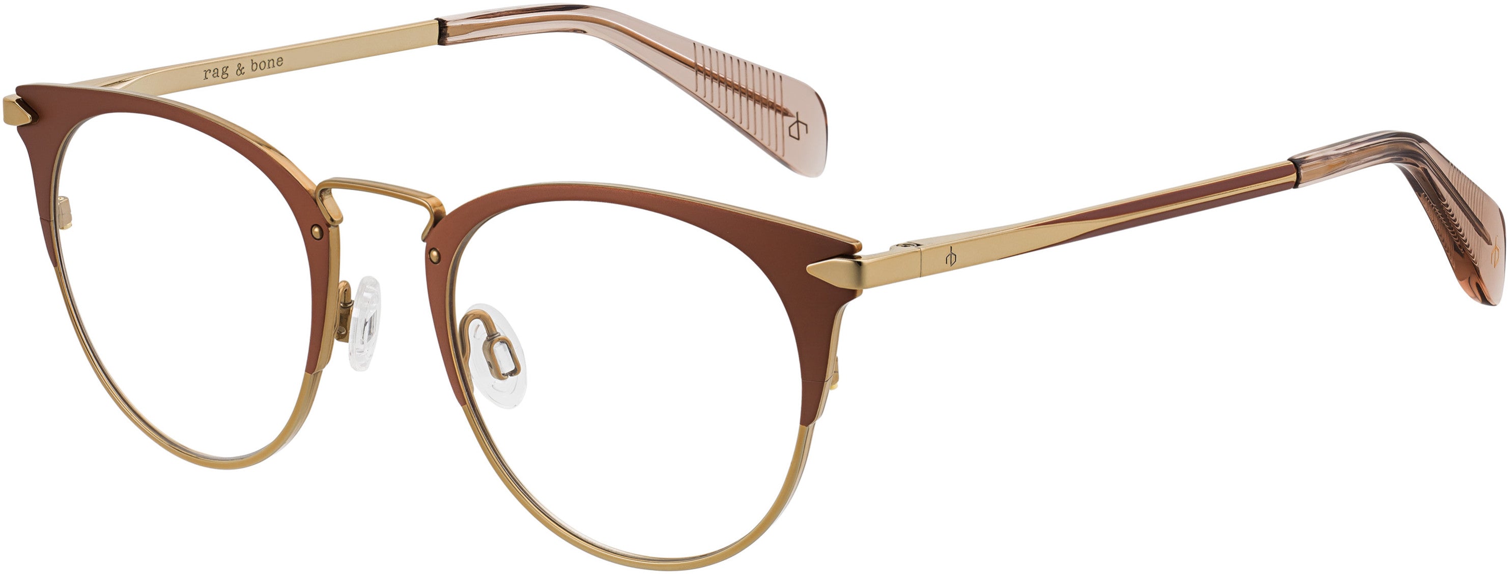 Rag & Bone Rag & Bone 3016 Tea Cup Eyeglasses 0G1C-0G1C Redgd Semi Matte (00 Demo Lens)