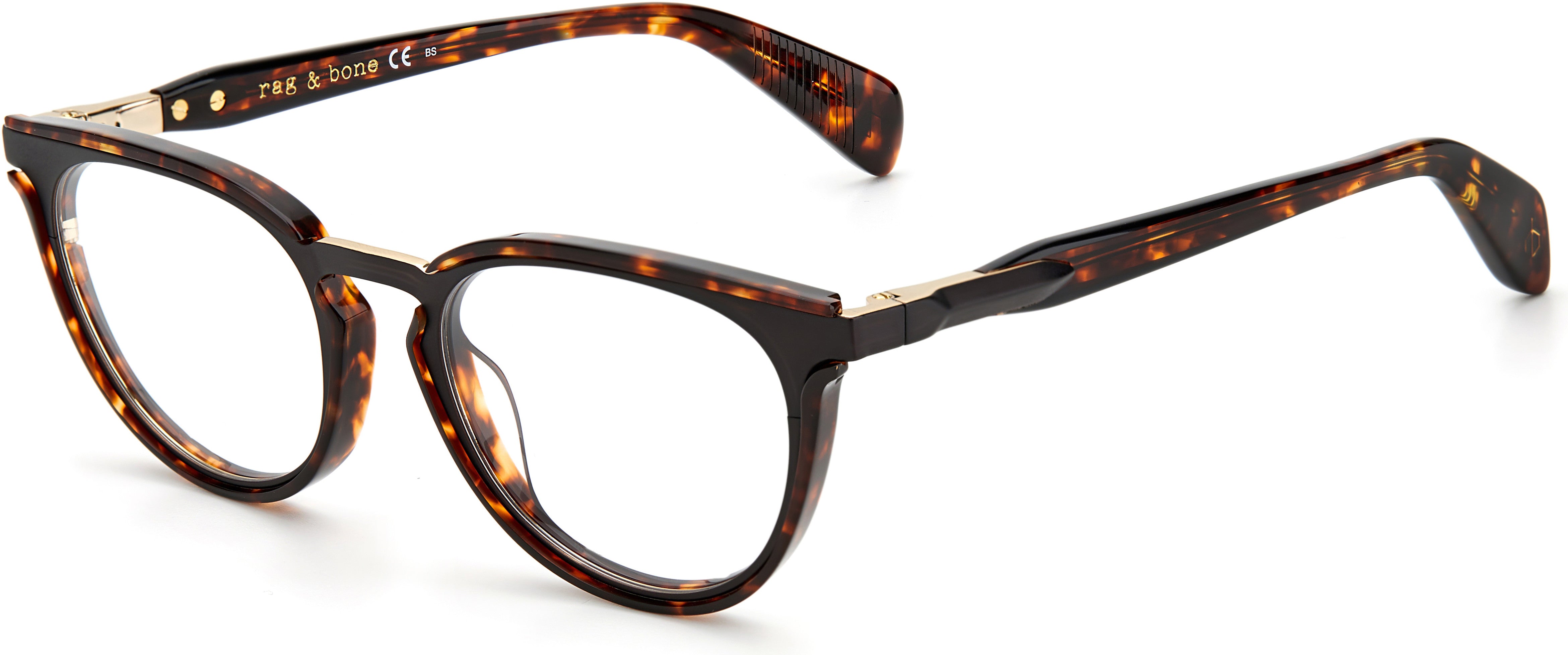 Rag & Bone Rag & Bone 3041 Tea Cup Eyeglasses 0086-0086 Dark Havana (00 Demo Lens)