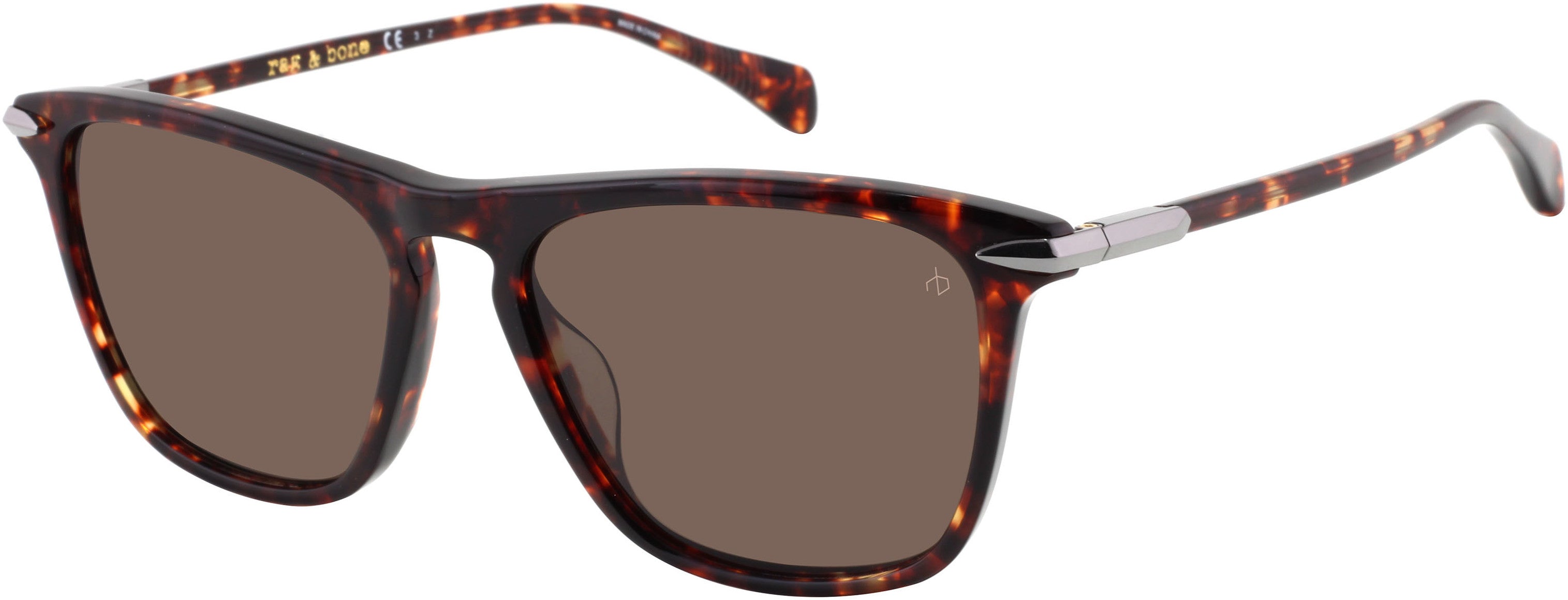 Rag & Bone Rag & Bone 5027/S Rectangular Sunglasses 0086-0086 Dark Havana (SP Bronze Pz)