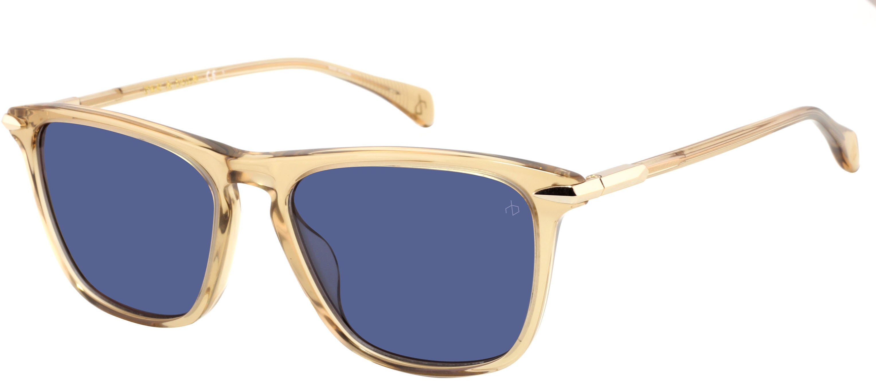Rag & Bone Rag & Bone 5027/S Rectangular Sunglasses 0HAM-0HAM Champagne (KU Blue)