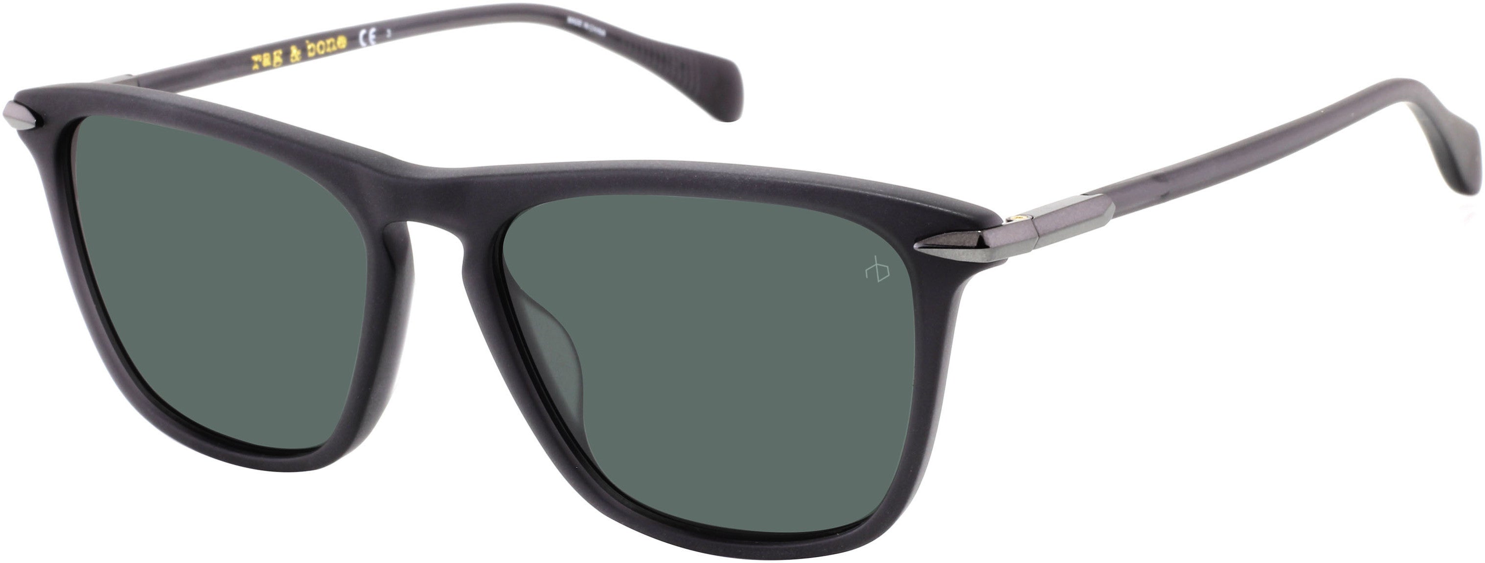 Rag & Bone Rag & Bone 5027/S Rectangular Sunglasses 0KB7-0KB7 Gray (QT Green)
