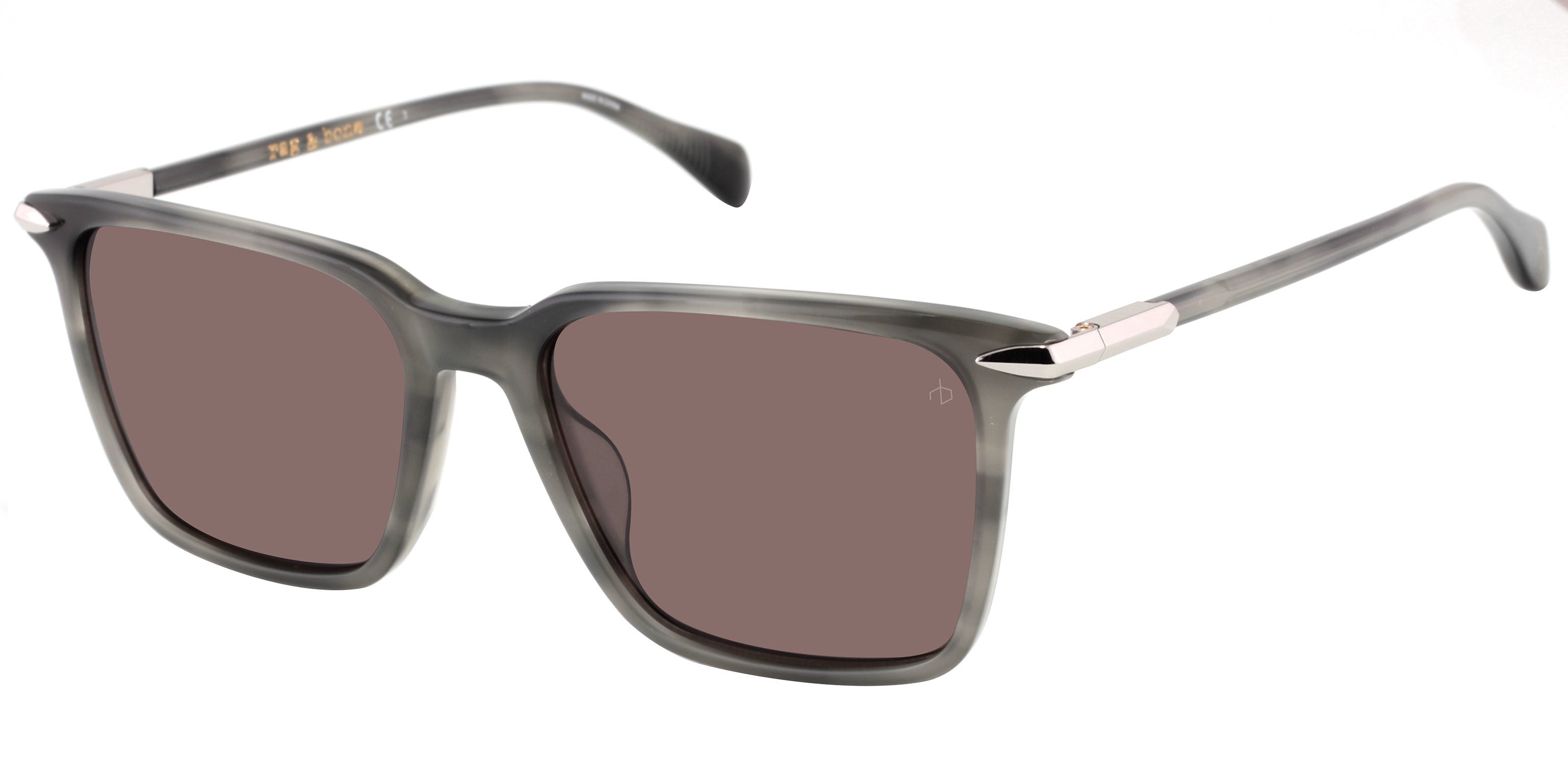 Rag & Bone Rag & Bone 5028/G/S Square Sunglasses 06AK-06AK Green Horn (70 Brown)