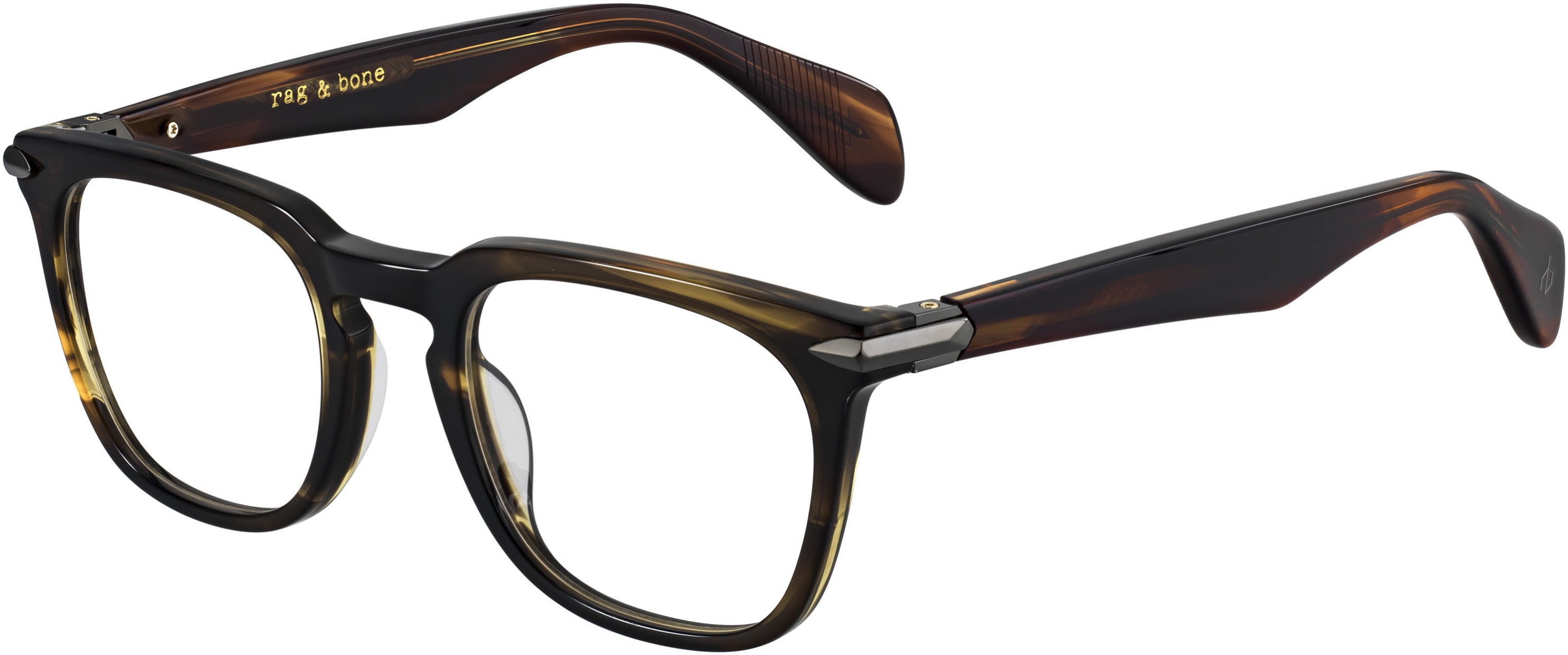 Rag & Bone Rag & Bone 7008 Square Eyeglasses 01QA-01QA Olive Green Mus (00 Demo Lens)