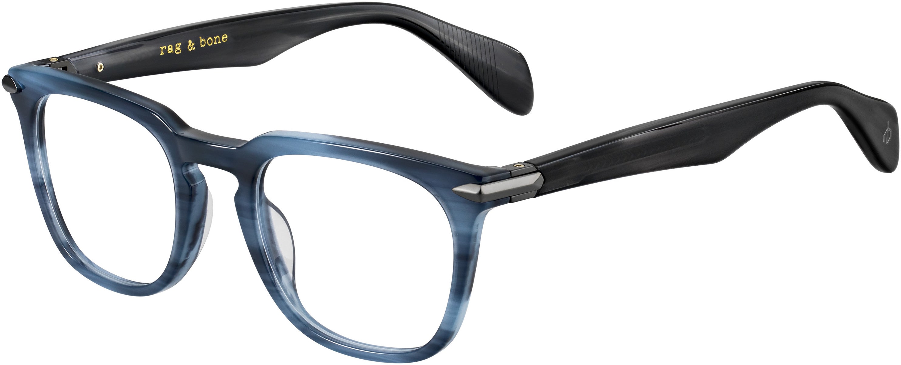 Rag & Bone Rag & Bone 7008 Square Eyeglasses 0JBW-0JBW Blue Havana (00 Demo Lens)