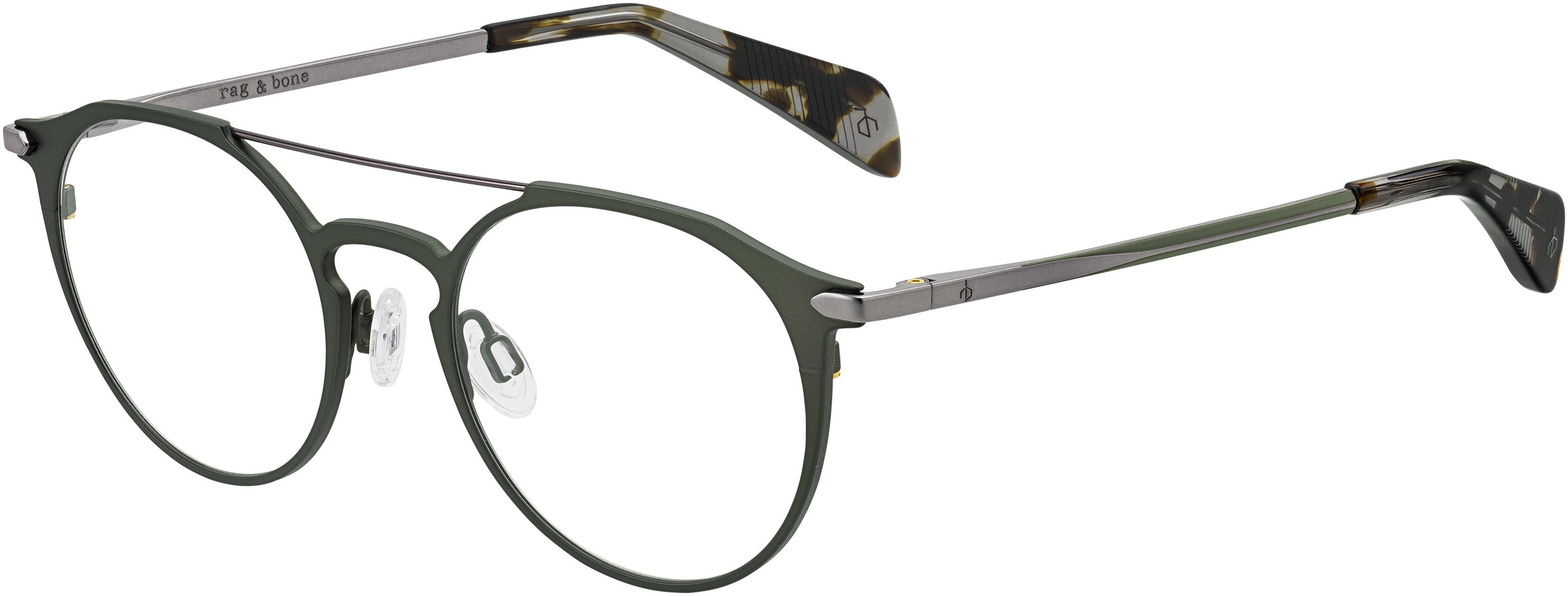 Rag & Bone Rag & Bone 7013 Tea Cup Eyeglasses 02QU-02QU Matte Khaki (00 Demo Lens)
