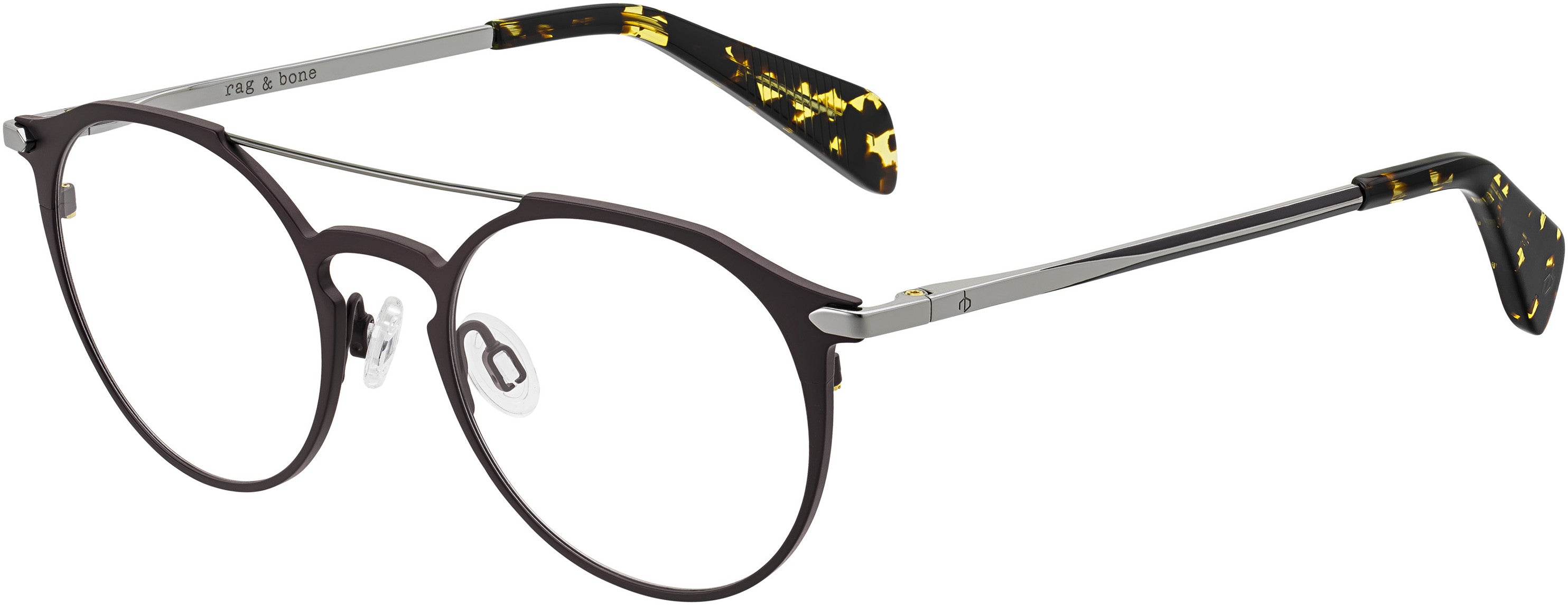 Rag & Bone Rag & Bone 7013 Tea Cup Eyeglasses 04IN-04IN Matte Brown (00 Demo Lens)