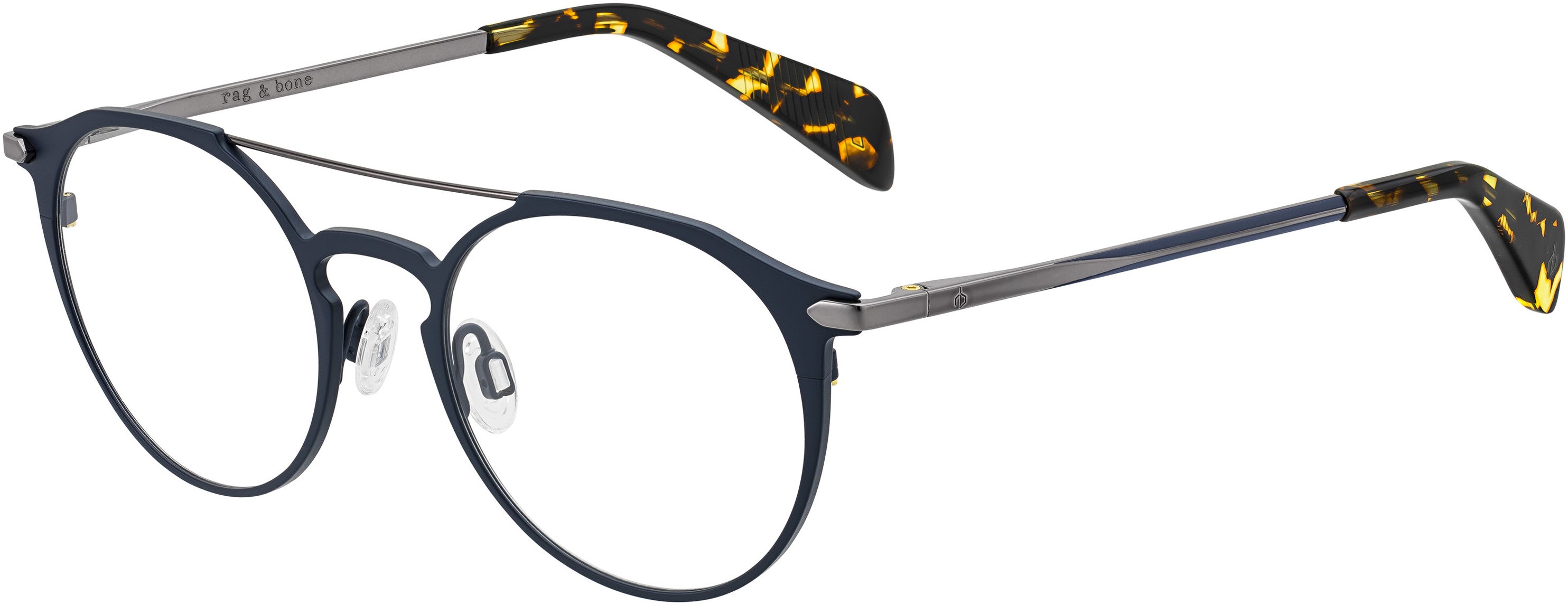 Rag & Bone Rag & Bone 7013 Tea Cup Eyeglasses 0FLL-0FLL Matte Blue (00 Demo Lens)