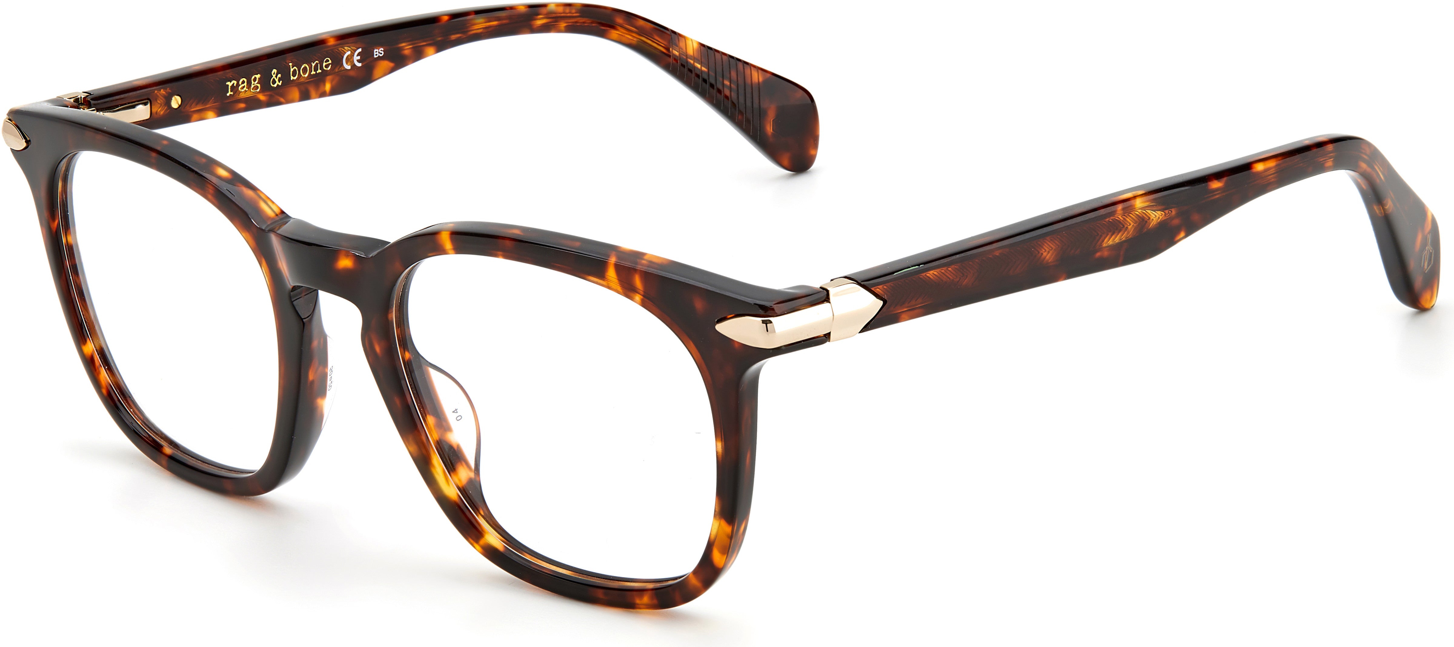 Rag & Bone Rag & Bone 7037/G Tea Cup Eyeglasses 0086-0086 Dark Havana (00 Demo Lens)