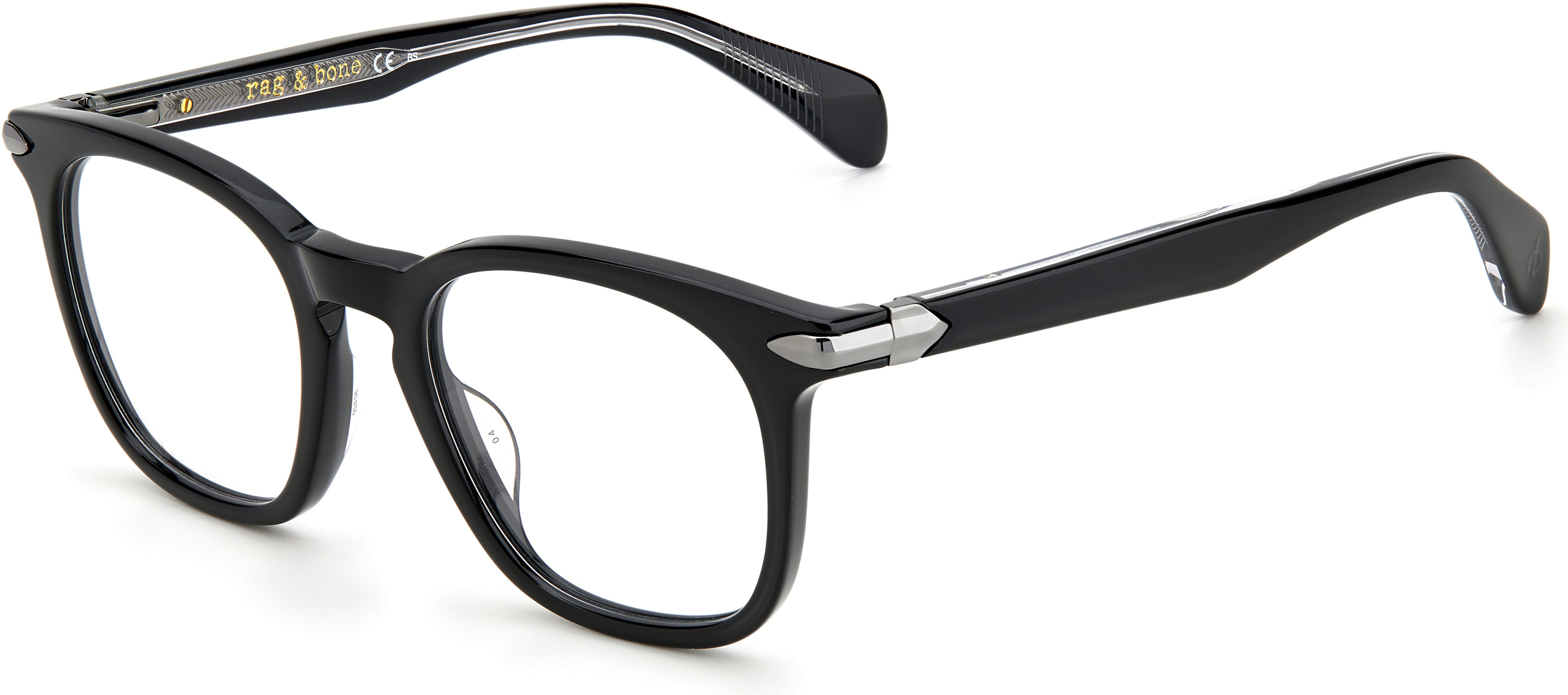 Rag & Bone Rag & Bone 7037/G Tea Cup Eyeglasses 0807-0807 Black (00 Demo Lens)