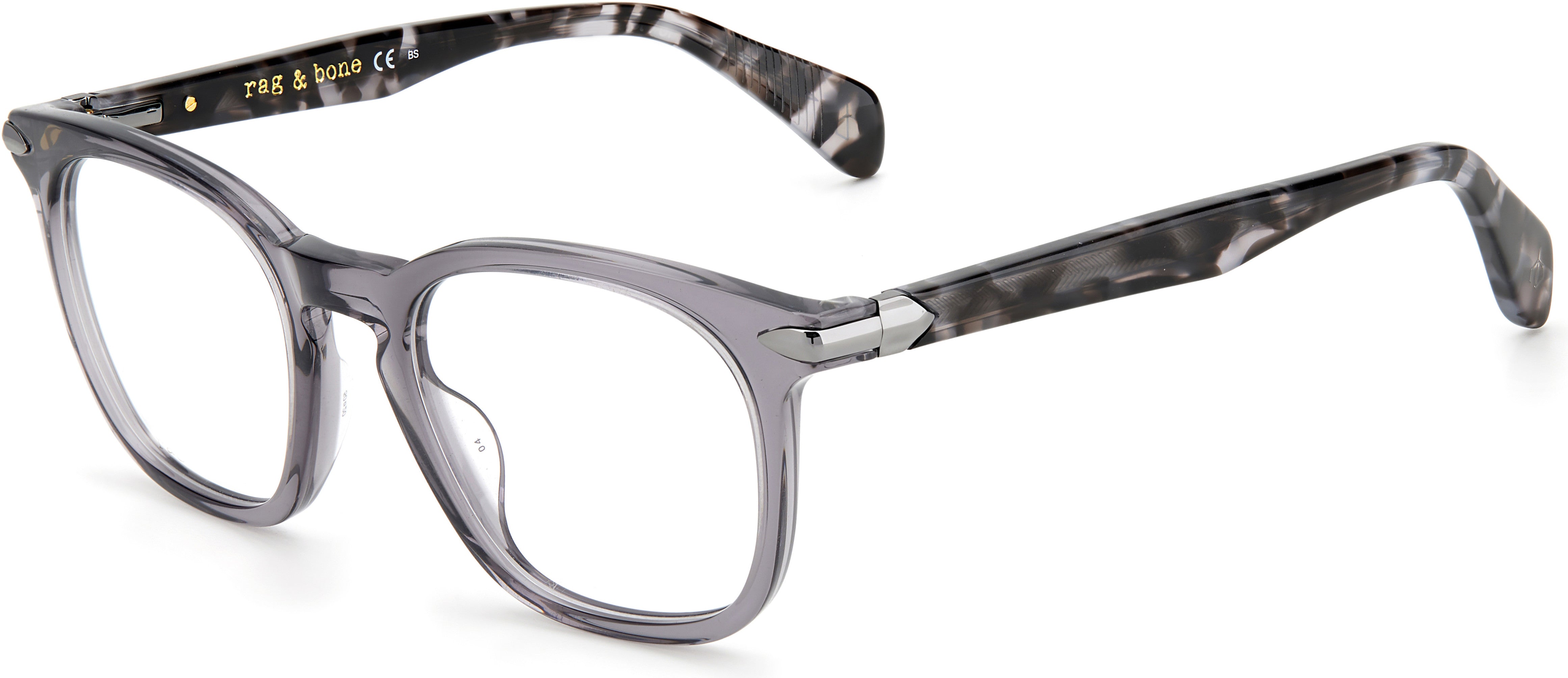 Rag & Bone Rag & Bone 7037/G Tea Cup Eyeglasses 0ACI-0ACI Gray Bksptd (00 Demo Lens)