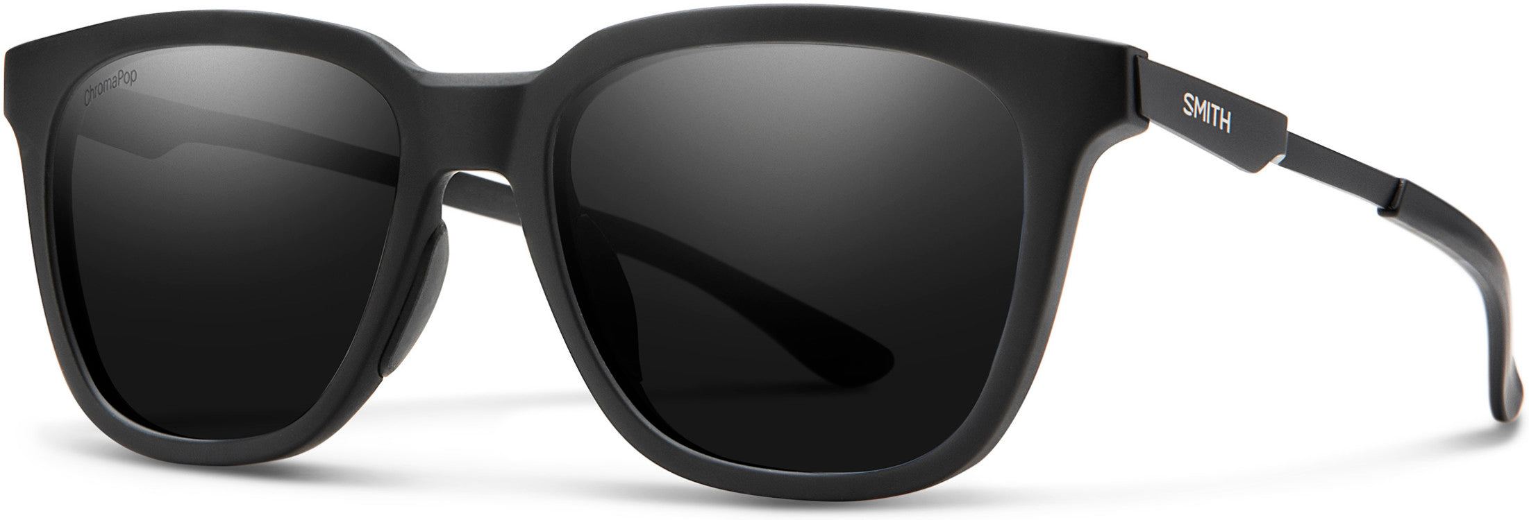 Smith Roam Rectangular Sunglasses 0003-0003 Matte Black (6N Gray Pz CP)